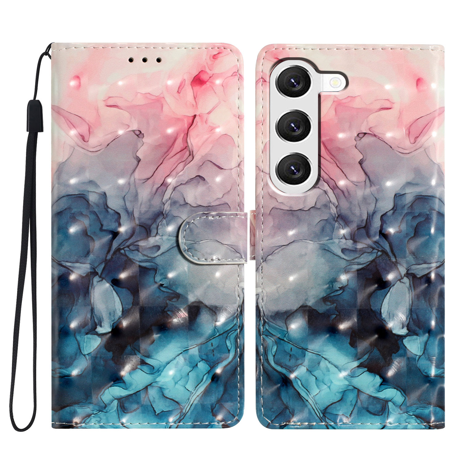 Für Samsung Galaxy S23+ Case 3D Muster PU Lederständer Verfügt Über Flip -telefonabdeckung - Pink Blue Marmor, Galaxy S23+
Für Samsung Galaxy S23+ Case 3D Muster PU Lederständer Verfügt Über Flip -telefonabdeckung - Pink Blue Marmor, Galaxy S23+