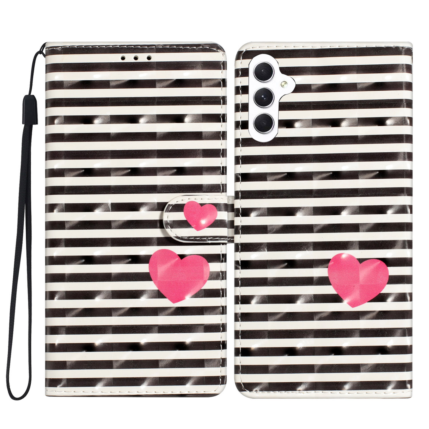 Für Samsung Galaxy A25 5G Hülle PU Leder 3D Muster Flip Wallet Telefonabdeckung - Streifen / Herz, Galaxy A25 5G
Für Samsung Galaxy A25 5G Hülle PU Leder 3D Muster Flip Wallet Telefonabdeckung - Streifen / Herz, Galaxy A25 5G