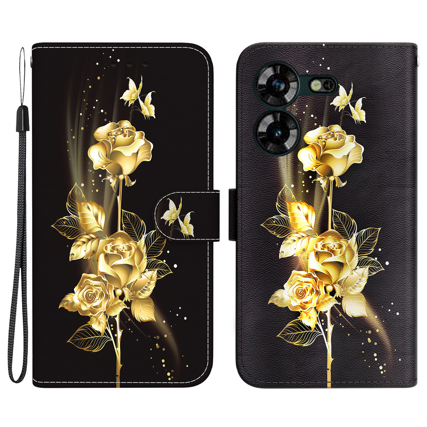 Für Tecno Pova 5 4G -koffer -muster Druckphase Lederabdeckung - Gold Schmetterling Rose, Tecno Pova 5 4G
Für Tecno Pova 5 4G -koffer -muster Druckphase Lederabdeckung - Gold Schmetterling Rose, Tecno Pova 5 4G