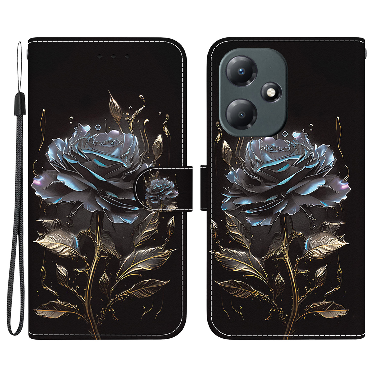 Für Infinix Hot 30 Play Phone Case Muster Ständer Telefonabdeckung - Schwarze Rose, Infinix Hot 30 Play
Für Infinix Hot 30 Play Phone Case Muster Ständer Telefonabdeckung - Schwarze Rose, Infinix Hot 30 Play