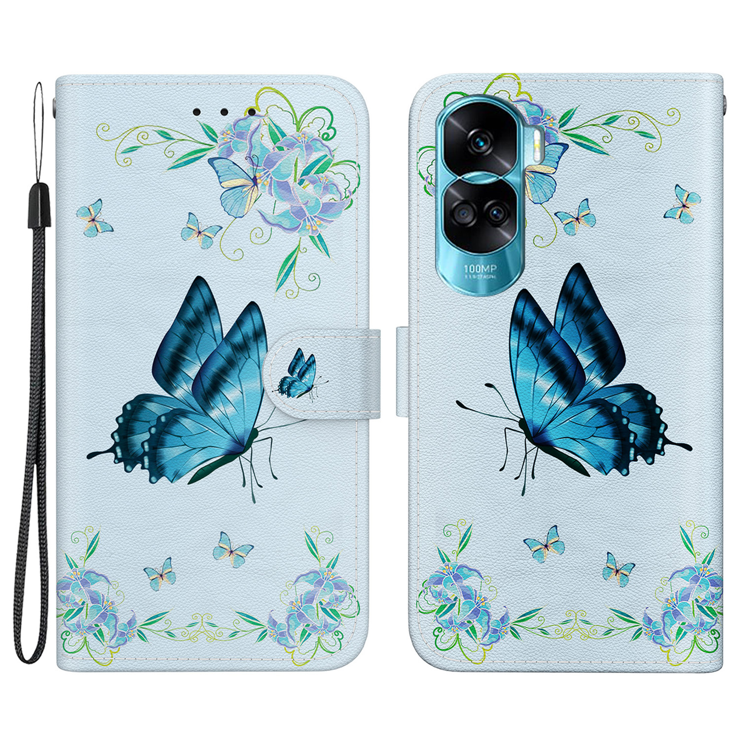 Für Ehre 90 Lite 5G / X50i 5g-koffer-musterdruck Anti-drop-telefonabdeckung - Blaue Schmetterlingsblume, Honor 90 Lite 5G
Für Ehre 90 Lite 5G / X50i 5g-koffer-musterdruck Anti-drop-telefonabdeckung - Blaue Schmetterlingsblume, Honor 90 Lite 5G