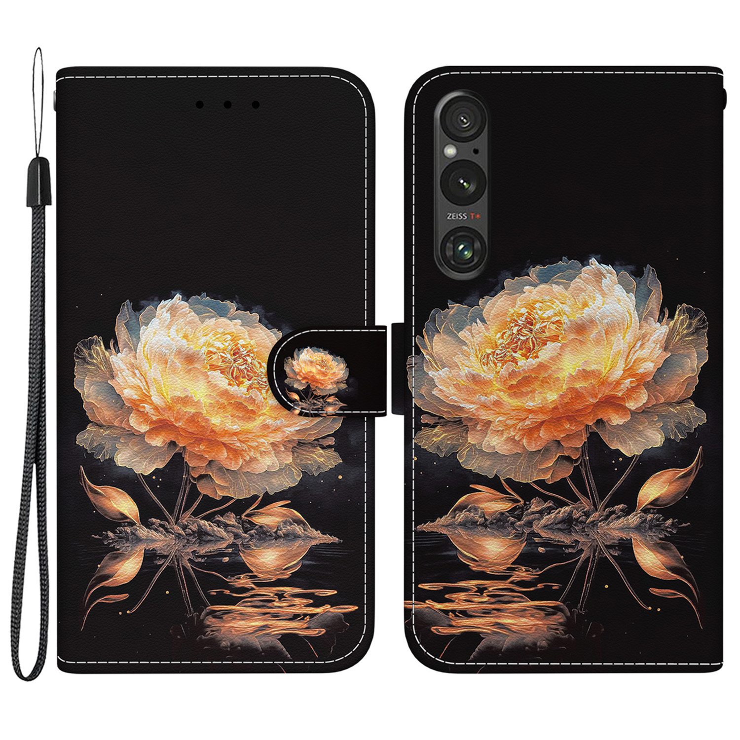 Für Sony Xperia 1 V Hülle PU Leder -schutzbrieftasche Telefonabdeckung - Gold Pfingstrose, Sony Xperia 1 V
Für Sony Xperia 1 V Hülle PU Leder -schutzbrieftasche Telefonabdeckung - Gold Pfingstrose, Sony Xperia 1 V