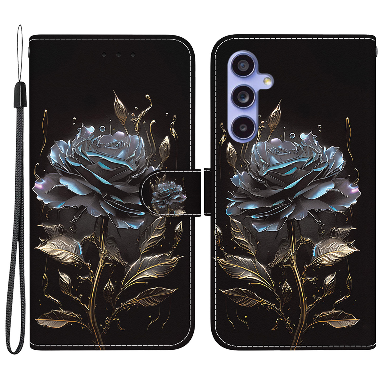 Für Samsung Galaxy S23 fe Case PU Leder Muster Drucke Folio -telefonabdeckung - Schwarze Rose, Galaxy S23 FE
Für Samsung Galaxy S23 fe Case PU Leder Muster Drucke Folio -telefonabdeckung - Schwarze Rose, Galaxy S23 FE