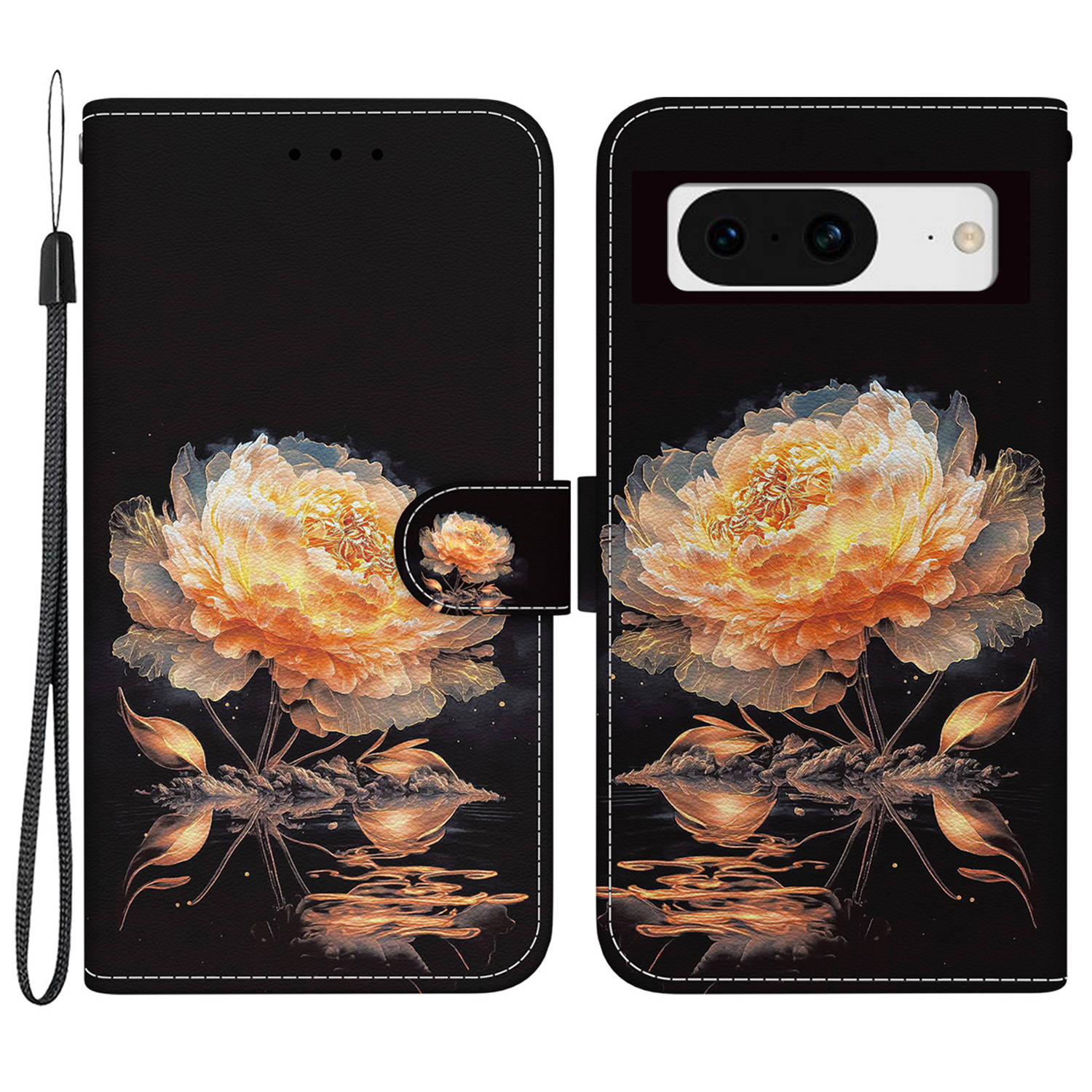 Für Google Pixel 8 Case Muster Folio PU Leder -schutz Telefonabdeckung - Gold Pfingstrose, Google Pixel 8
Für Google Pixel 8 Case Muster Folio PU Leder -schutz Telefonabdeckung - Gold Pfingstrose, Google Pixel 8
