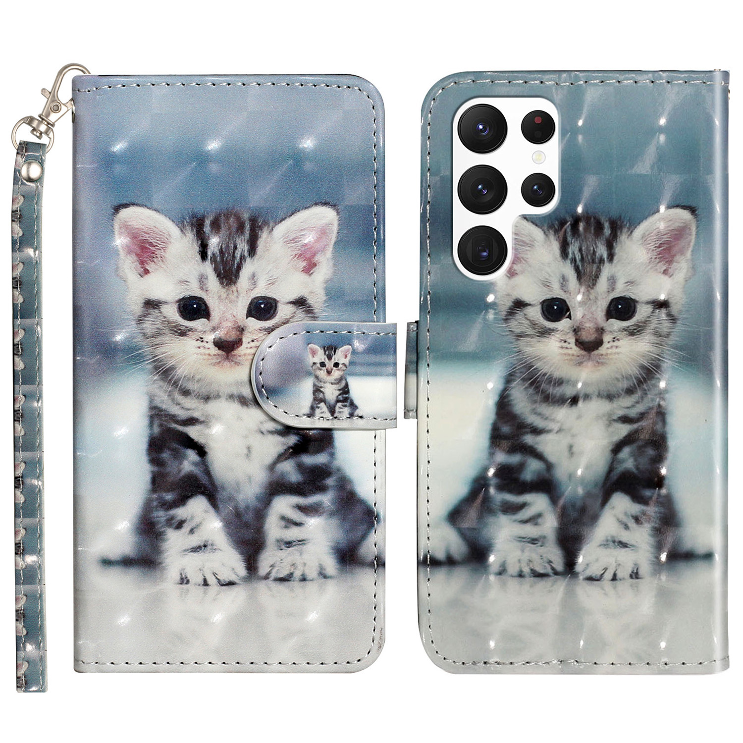 Für Samsung Galaxy S24 Ultra Leder Cover Flip Ständer 3D -muster Gedrucktes Telefongehäuse - Katze, Galaxy S24 Ultra
Für Samsung Galaxy S24 Ultra Leder Cover Flip Ständer 3D -muster Gedrucktes Telefongehäuse - Katze, Galaxy S24 Ultra