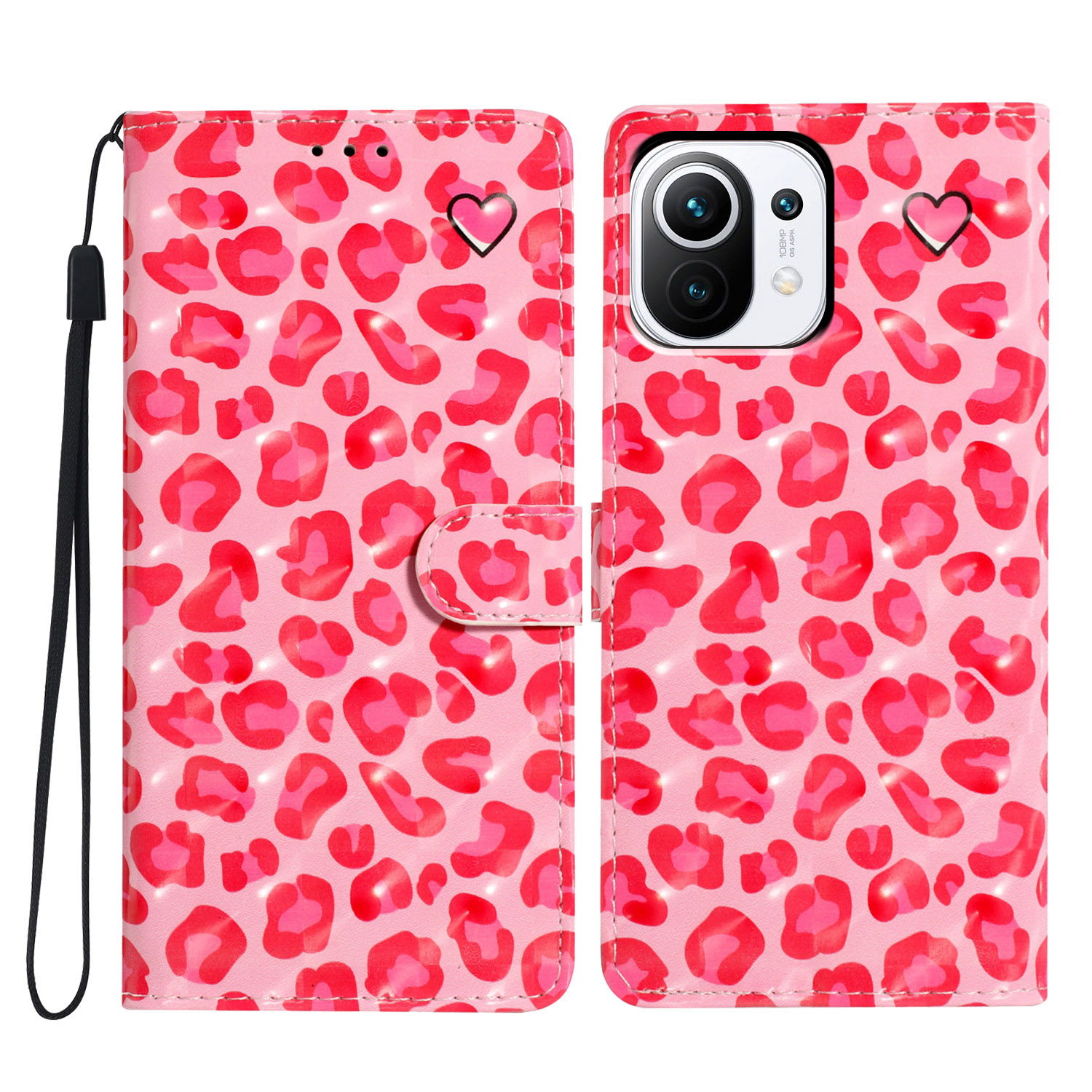 Für Xiaomi 11 Lite 5g NE / Mi 11 Lite 5G / 4G -koffermuster -druck PU Leder Telefon Brieftasche Abdeckung - Rosa Leopardendruck, Xiaomi 11 Lite 5G NE
Für Xiaomi 11 Lite 5g NE / Mi 11 Lite 5G / 4G -koffermuster -druck PU Leder Telefon Brieftasche Abdeckung - Rosa Leopardendruck, Xiaomi 11 Lite 5G NE