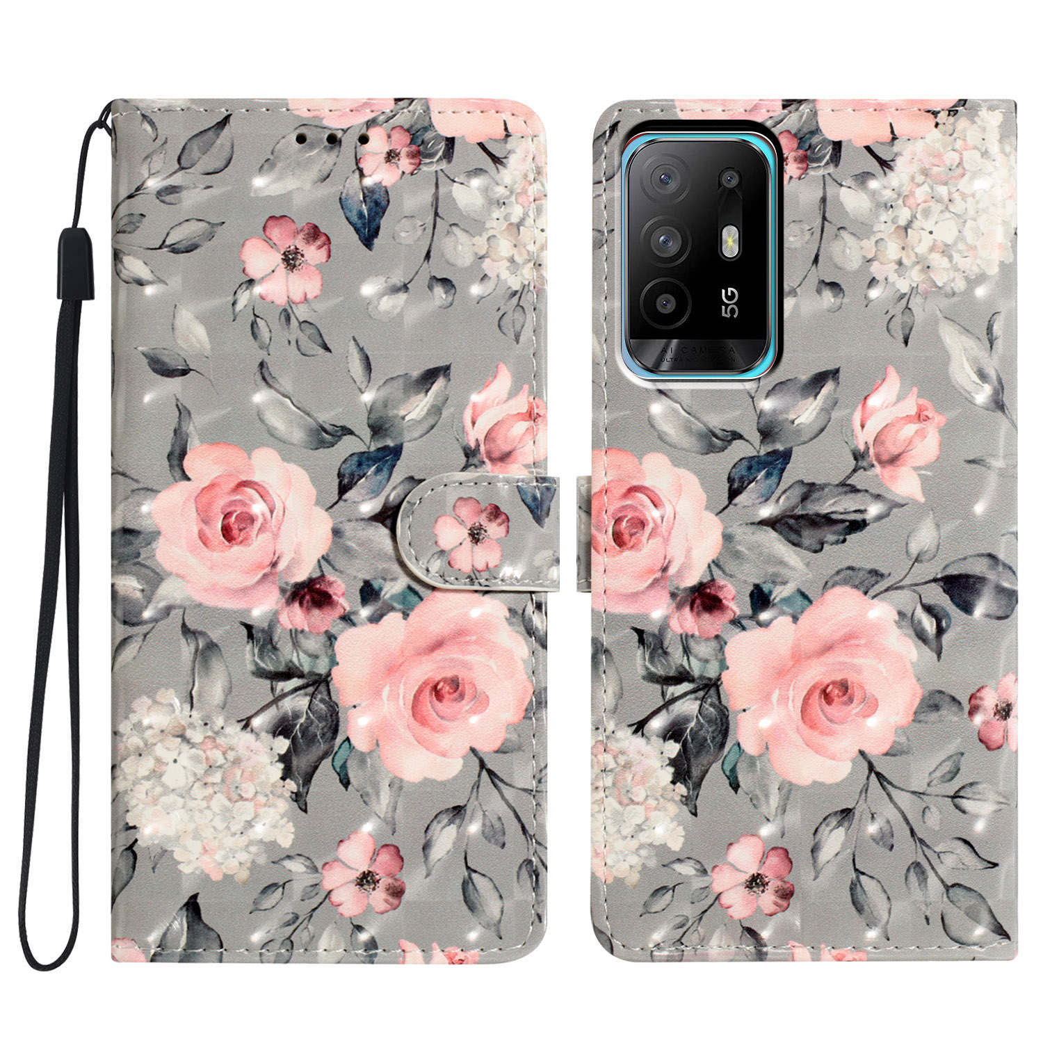 Für Oppo A94 5G Koffer Wallet 3D Muster Druckleder Lederständer Cover - Blumen, Oppo A94 5G
Für Oppo A94 5G Koffer Wallet 3D Muster Druckleder Lederständer Cover - Blumen, Oppo A94 5G