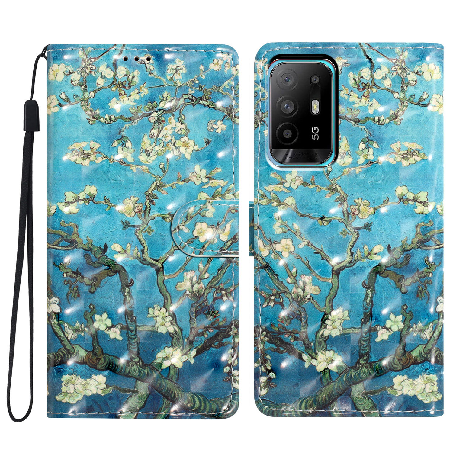 Für Oppo A94 5G Koffer Wallet 3D Muster Druckleder Lederständer Cover - Aprikoseblüte, Oppo A94 5G
Für Oppo A94 5G Koffer Wallet 3D Muster Druckleder Lederständer Cover - Aprikoseblüte, Oppo A94 5G