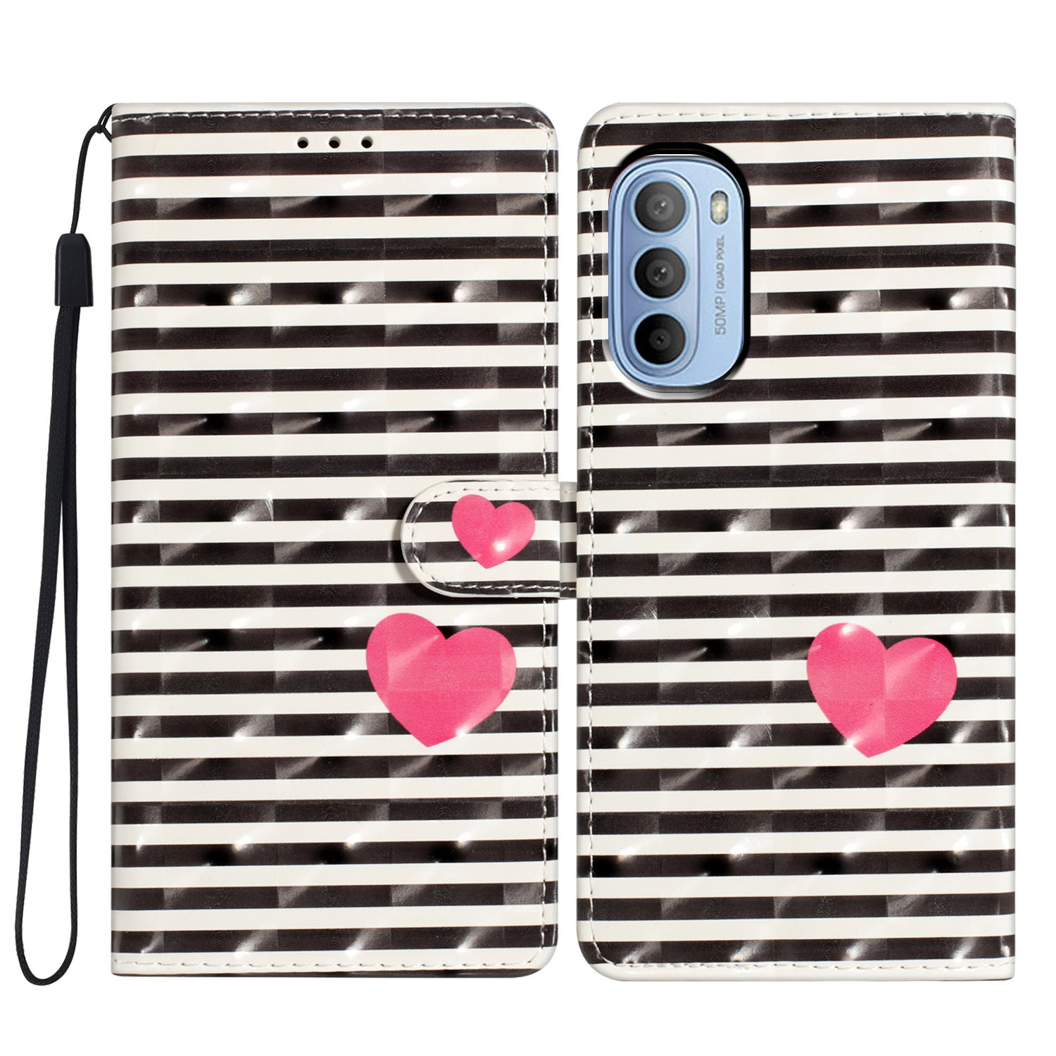 Für Motorola Moto G52 4G Hülle PU Leder 3D Muster Flip Schockdelie Telefonabdeckung - Streifen / Herz, Motorola Moto G52 4G
Für Motorola Moto G52 4G Hülle PU Leder 3D Muster Flip Schockdelie Telefonabdeckung - Streifen / Herz, Motorola Moto G52 4G