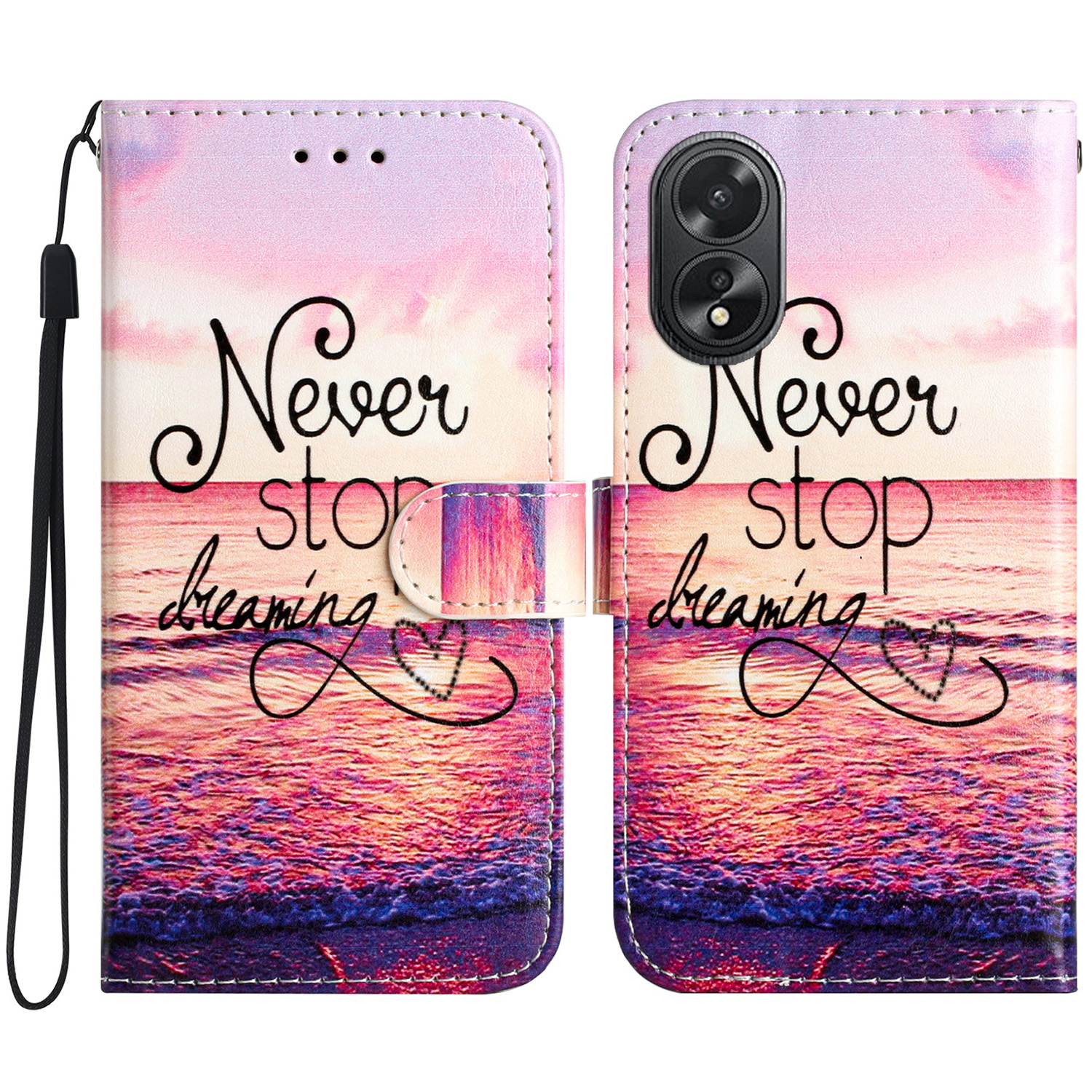 Für Oppo A38 4g / A58 4G Gehäusemuster Gedrucktes Folio -pu -leder -telefonabdeckung - Nie Aufhören zu Träumen, Oppo A38 4G
Für Oppo A38 4g / A58 4G Gehäusemuster Gedrucktes Folio -pu -leder -telefonabdeckung - Nie Aufhören zu Träumen, Oppo A38 4G