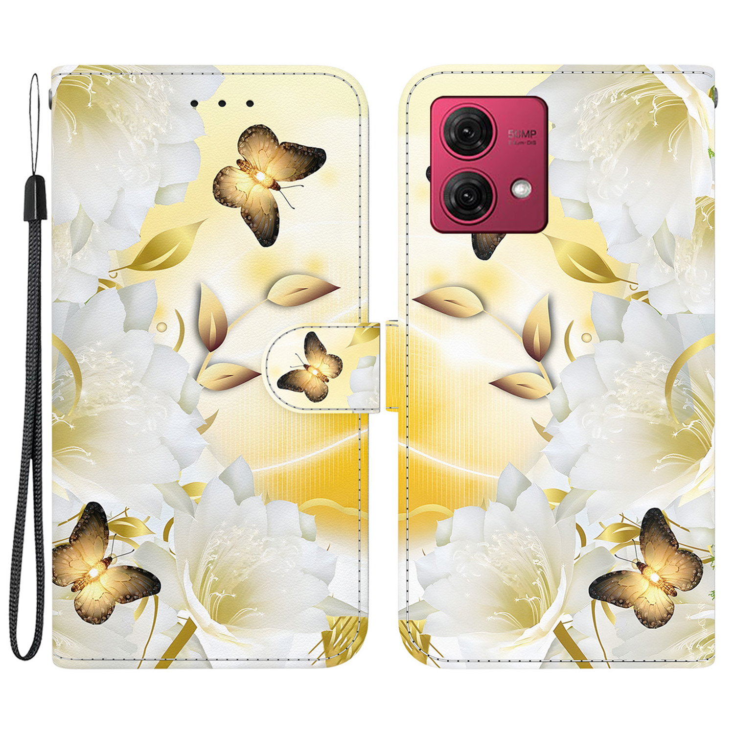Für Motorola Moto G84 5G -koffer -muster -druck -telefon -brieftaschenabdeckung - Gold Schmetterlingsblume, Motorola Moto G84 5G
Für Motorola Moto G84 5G -koffer -muster -druck -telefon -brieftaschenabdeckung - Gold Schmetterlingsblume, Motorola Moto G84 5G