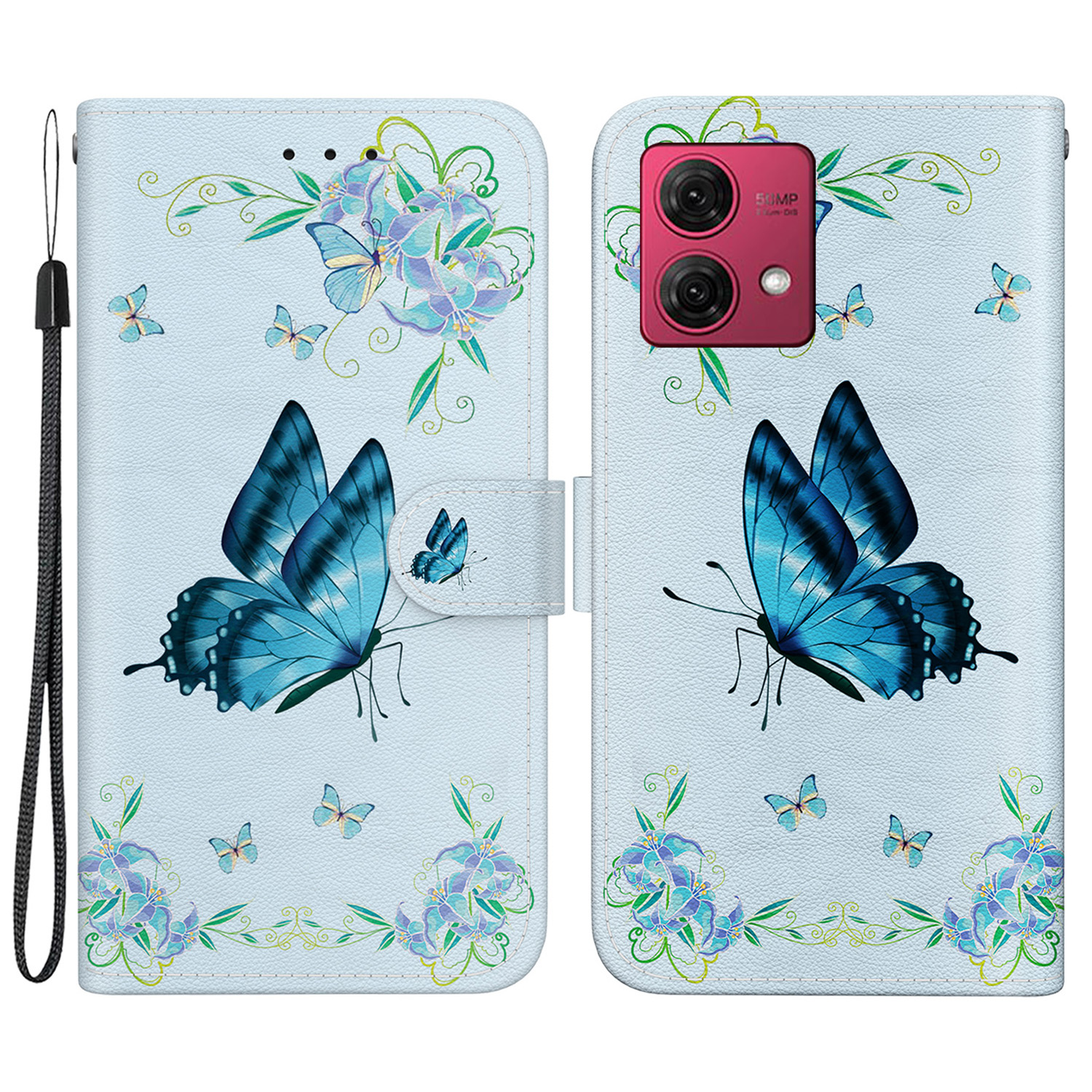 Für Motorola Moto G84 5G -koffer -muster -druck -telefon -brieftaschenabdeckung - Blaue Schmetterlingsblume, Motorola Moto G84 5G
Für Motorola Moto G84 5G -koffer -muster -druck -telefon -brieftaschenabdeckung - Blaue Schmetterlingsblume, Motorola Moto G84 5G