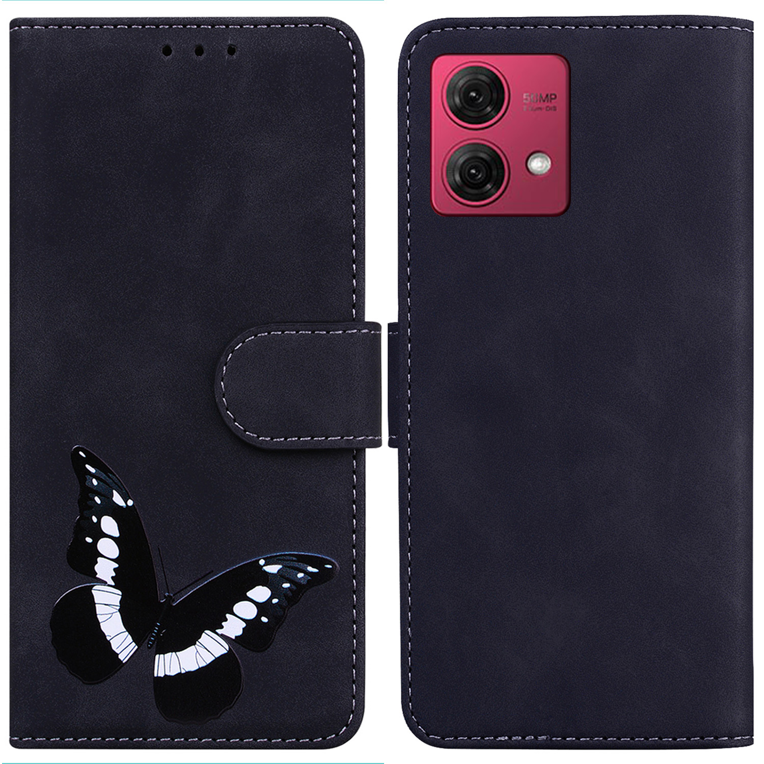 Für Motorola Moto G84 5G Hülle PU Leder Butterfly Druckmagnetschockdelie -telefonabdeckung - Schwarz, Motorola Moto G84 5G
Für Motorola Moto G84 5G Hülle PU Leder Butterfly Druckmagnetschockdelie -telefonabdeckung - Schwarz, Motorola Moto G84 5G