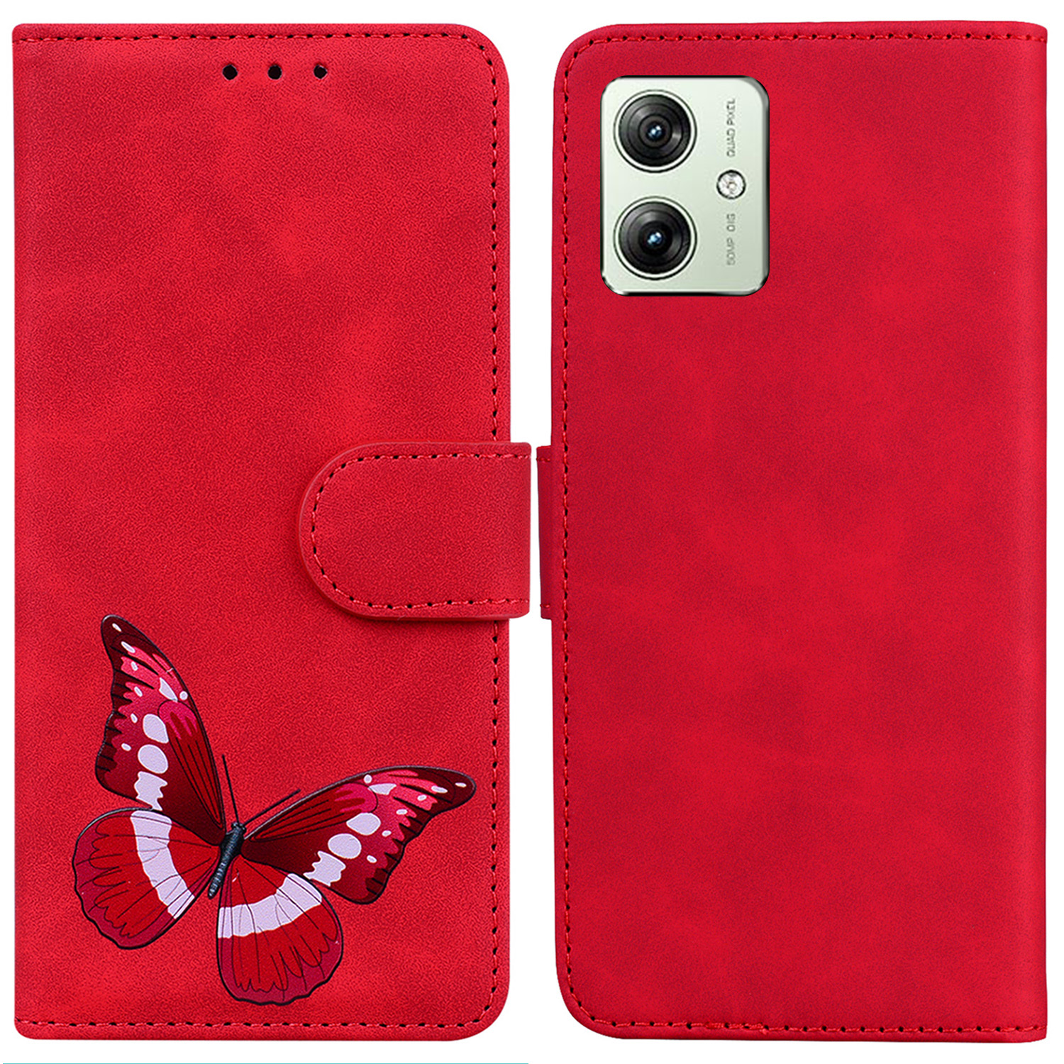 Für Motorola Moto G54 5G Hülle PU Leder Schmetterlingsdruckständer Folio -telefonabdeckung - Rot, Motorola Moto G54 5G
Für Motorola Moto G54 5G Hülle PU Leder Schmetterlingsdruckständer Folio -telefonabdeckung - Rot, Motorola Moto G54 5G