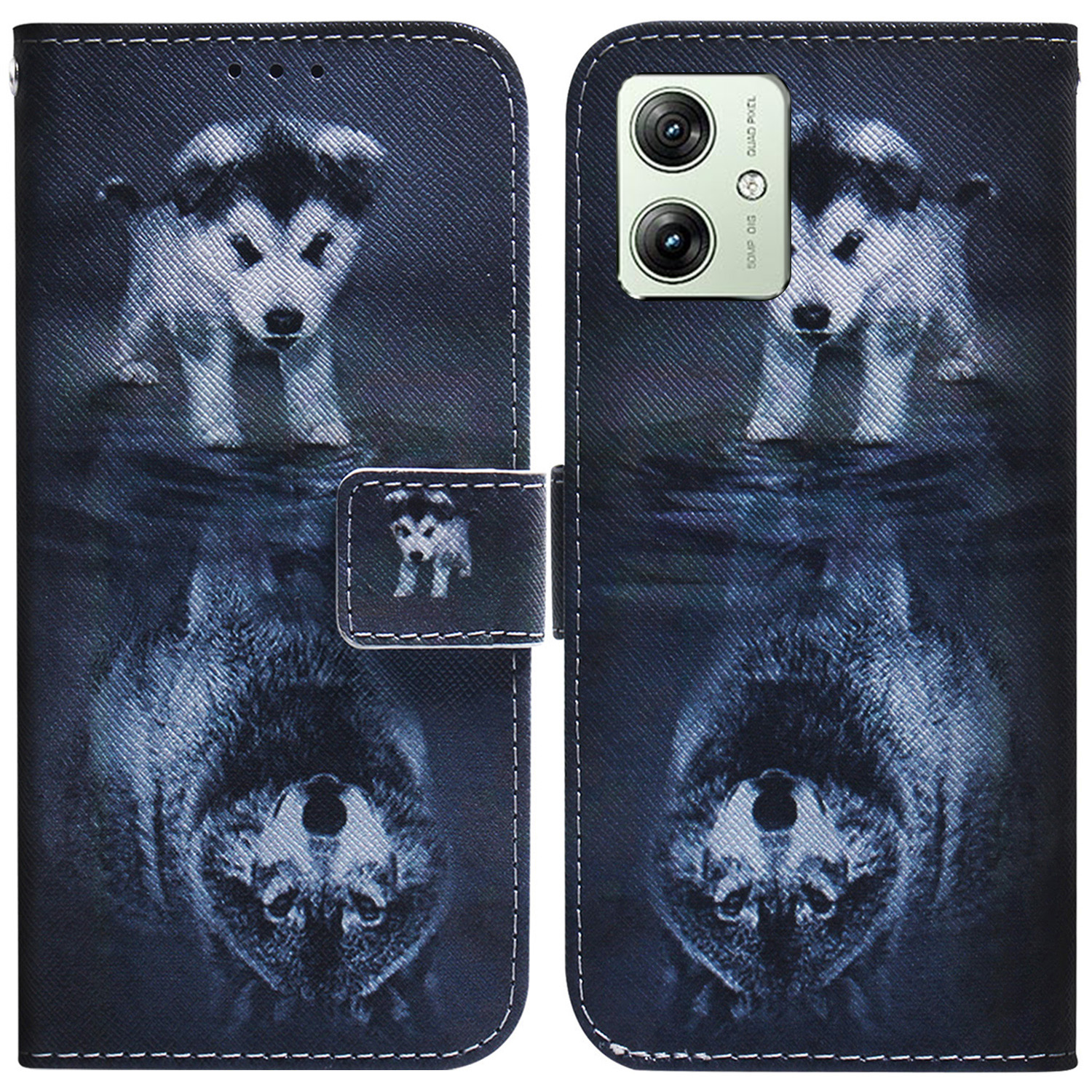 Für Motorola Moto G54 5g-koffer-muster Druck PU Lederständer Anti-fall-telefonabdeckung - Hund Und Wolf, Motorola Moto G54 5G
Für Motorola Moto G54 5g-koffer-muster Druck PU Lederständer Anti-fall-telefonabdeckung - Hund Und Wolf, Motorola Moto G54 5G