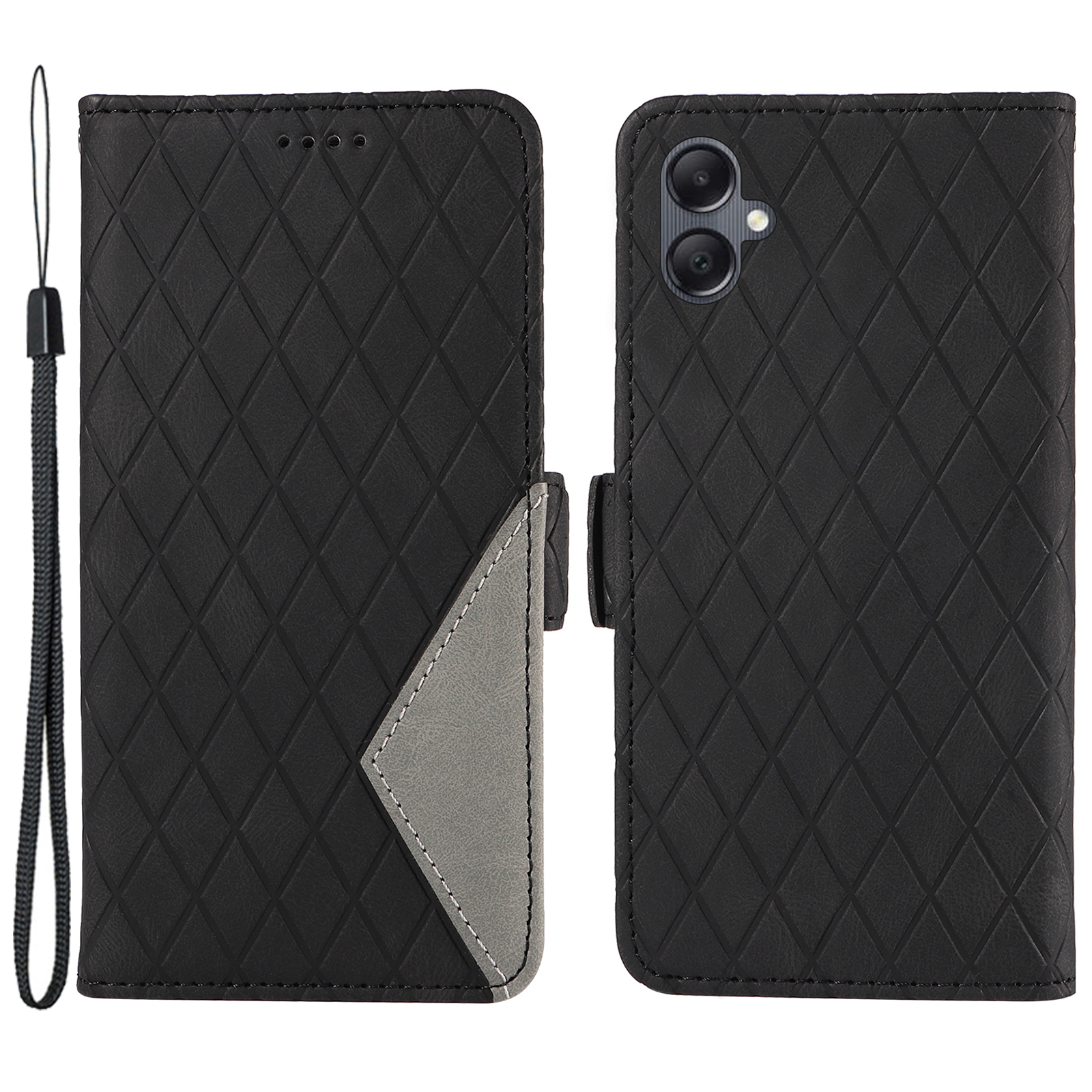 Für Samsung Galaxy A05 4G Lederhülle Rhombus Eingeprägter Brieftaschenabdeckung - Schwarz, Samsung Galaxy A05 4G
Für Samsung Galaxy A05 4G Lederhülle Rhombus Eingeprägter Brieftaschenabdeckung - Schwarz, Samsung Galaxy A05 4G