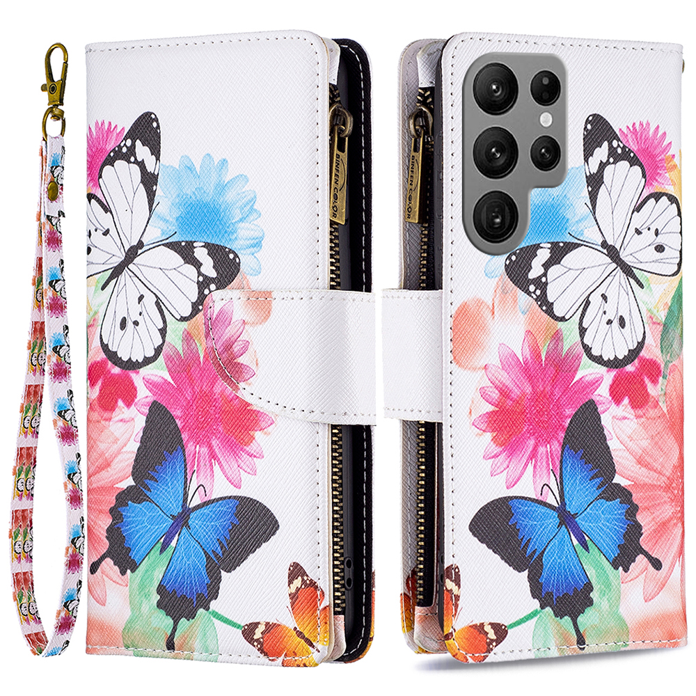 BF03 Reißverschluss -brieftaschenabdeckung Für Samsung Galaxy S24 Ultra Leder -hülle Ständer - Zwei Schmetterlinge, Galaxy S24 Ultra
BF03 Reißverschluss -brieftaschenabdeckung Für Samsung Galaxy S24 Ultra Leder -hülle Ständer - Zwei Schmetterlinge, Galaxy S24 Ultra