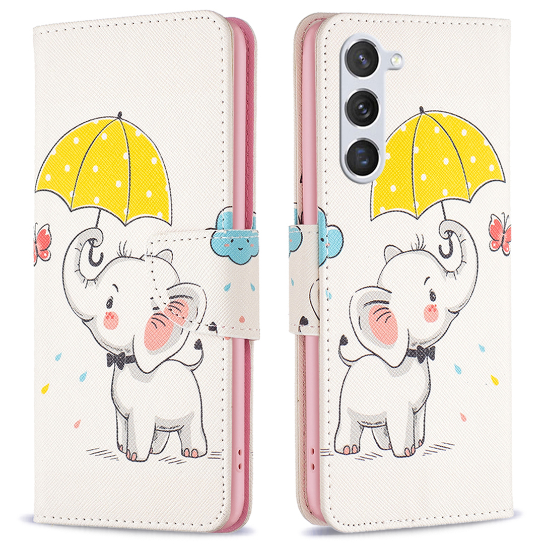 Für Samsung Galaxy S24 Fallmuster Druckphone Brieftascheabdeckung - Regenschirm Und Elefant, Galaxy S24
Für Samsung Galaxy S24 Fallmuster Druckphone Brieftascheabdeckung - Regenschirm Und Elefant, Galaxy S24