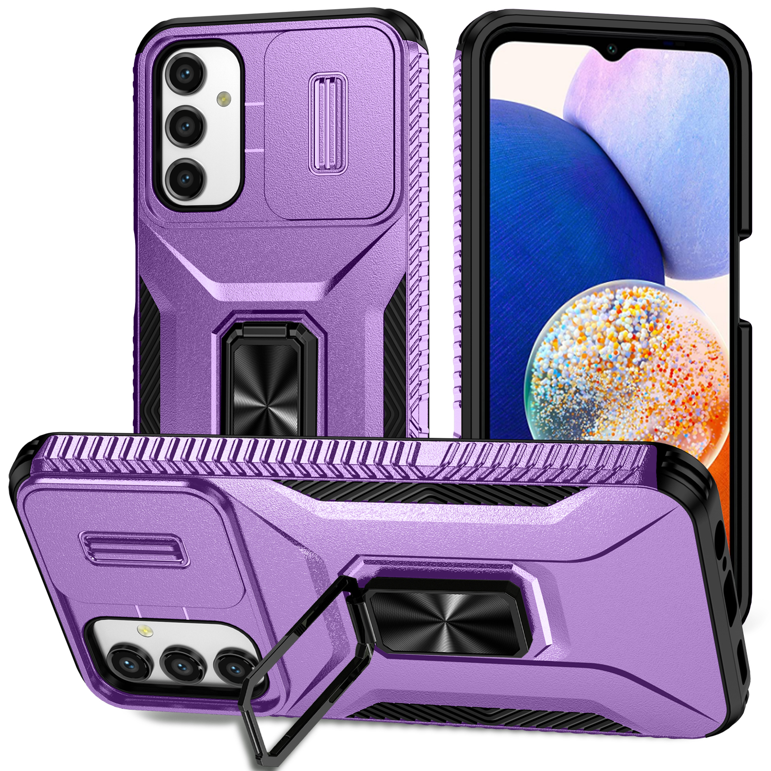Für Samsung Galaxy A14 4G / 5G Hülle Dia Lens Deckel Pc+tpu-telefonabdeckung Kickstand Anti-drop-shell - Lila, Galaxy A14 5G
Für Samsung Galaxy A14 4G / 5G Hülle Dia Lens Deckel Pc+tpu-telefonabdeckung Kickstand Anti-drop-shell - Lila, Galaxy A14 5G
