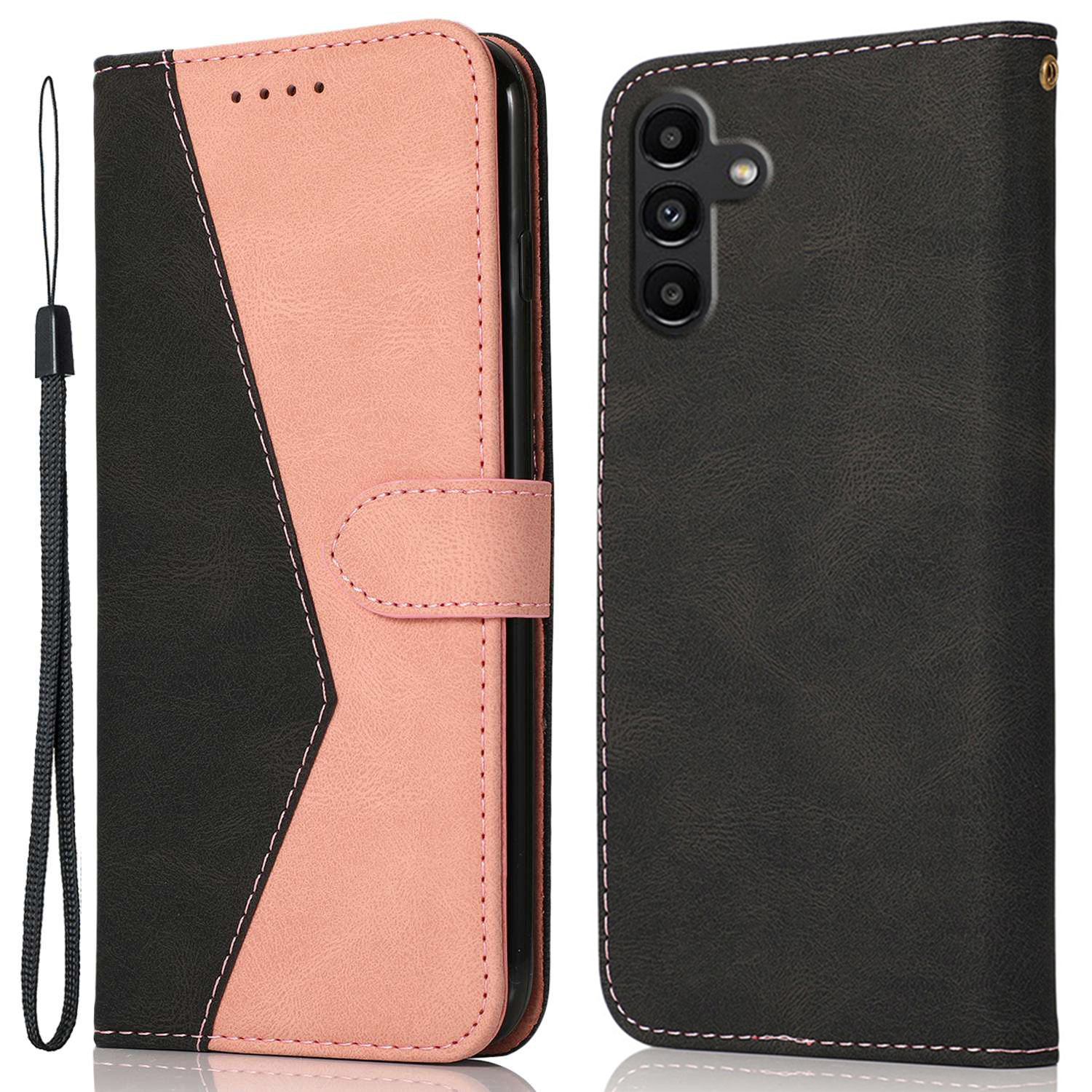Für Samsung Galaxy A05s 4G Case Color Spleißen Anti-drogen-pu-leder-telefonabdeckung - Schwarz / Rosa, Samsung Galaxy A05s 4G
Für Samsung Galaxy A05s 4G Case Color Spleißen Anti-drogen-pu-leder-telefonabdeckung - Schwarz / Rosa, Samsung Galaxy A05s 4G