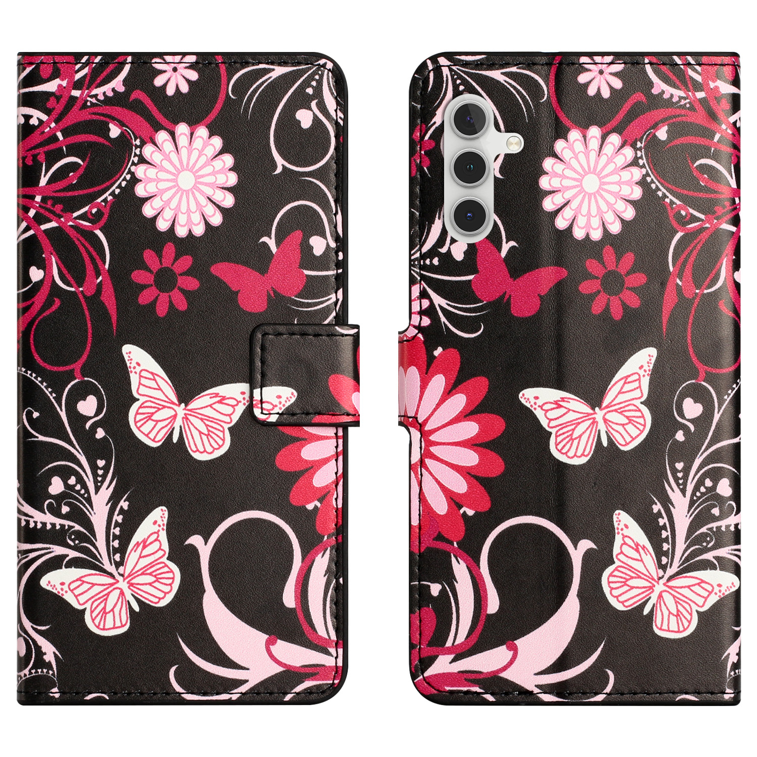 Für Samsung Galaxy S24 Hülle PU Leder Drop-proof-telefonhülle Mit Brieftasche - Schwarz / Schmetterlinge, Galaxy S24
Für Samsung Galaxy S24 Hülle PU Leder Drop-proof-telefonhülle Mit Brieftasche - Schwarz / Schmetterlinge, Galaxy S24