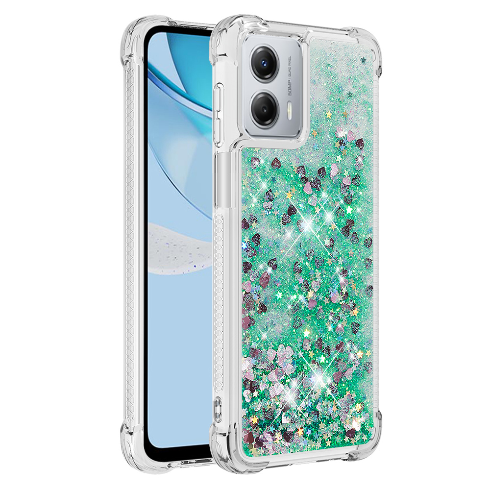 YB Quicksand Series-1 Für Motorola Moto G 5G (2023) Fall TPU Farkly Glitter Phone Cover - Grün / Herzen, Motorola Moto G 5G (2023)
YB Quicksand Series-1 Für Motorola Moto G 5G (2023) Fall TPU Farkly Glitter Phone Cover - Grün / Herzen, Motorola Moto G 5G (2023)