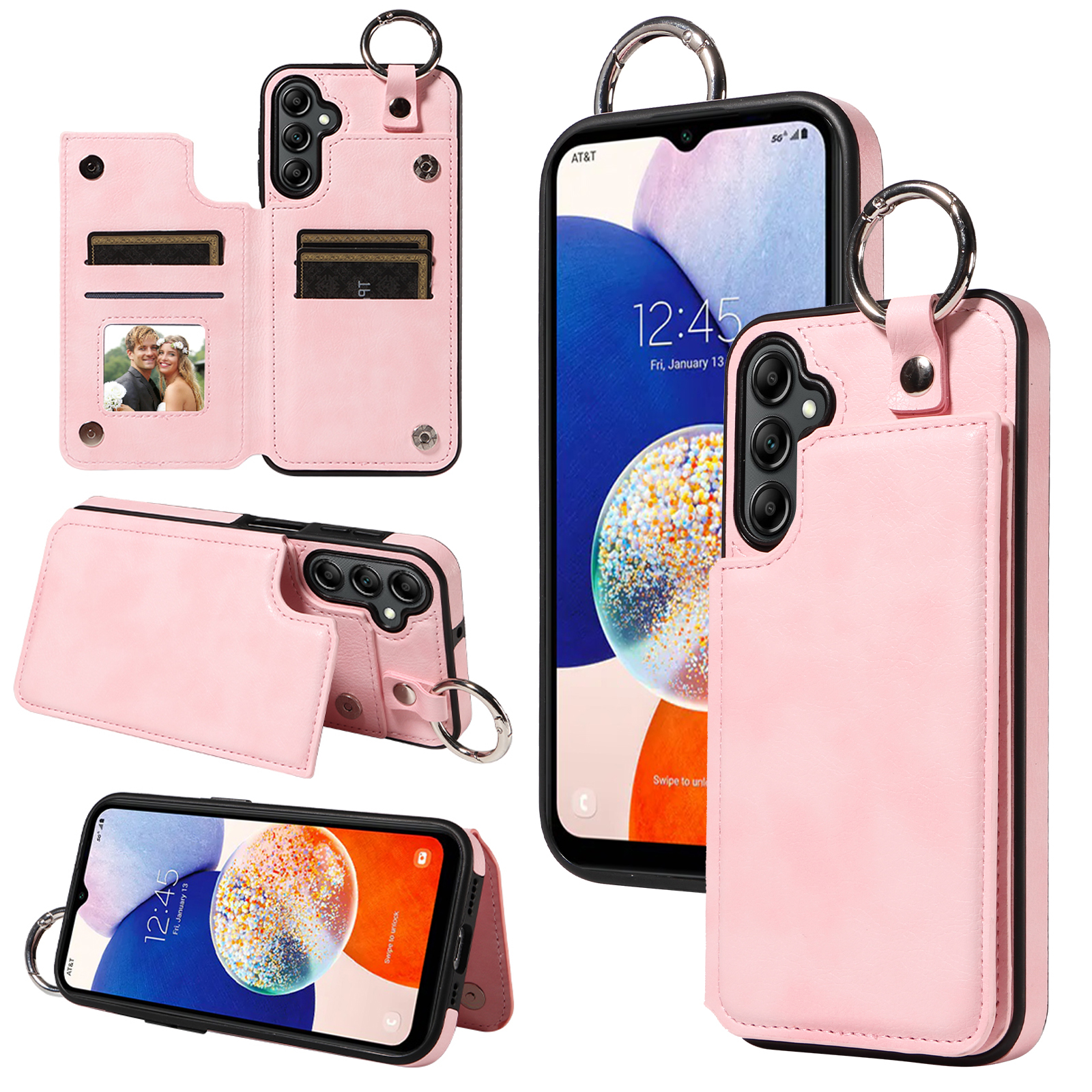 003 Für Samsung Galaxy A14 4G / 5G -hülle Handy Leder+tpu -kartenhalter Zurück -deckung - Rosa, Galaxy A14 5G
003 Für Samsung Galaxy A14 4G / 5G -hülle Handy Leder+tpu -kartenhalter Zurück -deckung - Rosa, Galaxy A14 5G