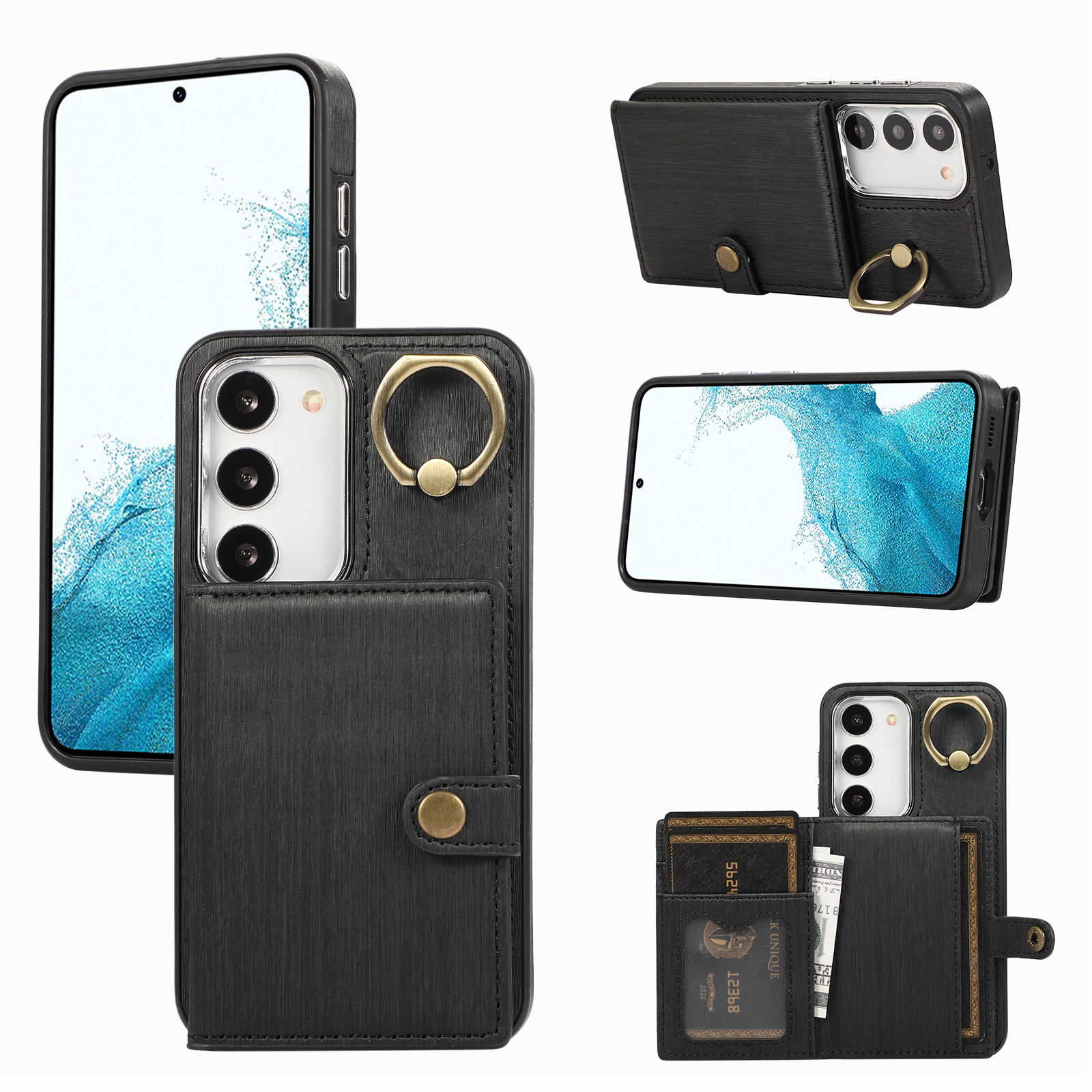Für Samsung Galaxy S23+ Kickstand -hülle Gebürstete Pu+ Tpu -brieftasche Telefonabdeckung - Schwarz, Galaxy S23+
Für Samsung Galaxy S23+ Kickstand -hülle Gebürstete Pu+ Tpu -brieftasche Telefonabdeckung - Schwarz, Galaxy S23+