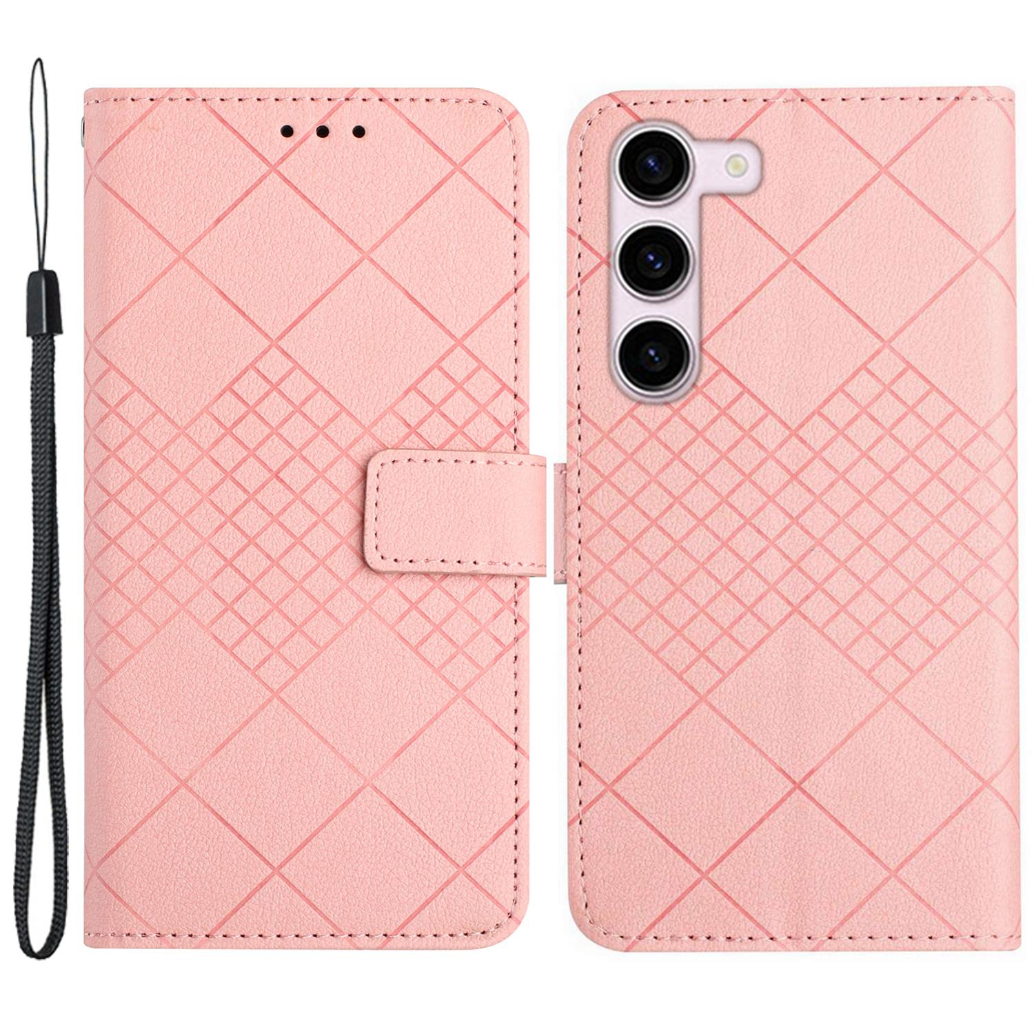 HT06 Für Samsung Galaxy S23 Hülle PU Leder Rhombus Muster Ständer Mobiltelefonabdeckung - Rosa, Galaxy S23
HT06 Für Samsung Galaxy S23 Hülle PU Leder Rhombus Muster Ständer Mobiltelefonabdeckung - Rosa, Galaxy S23