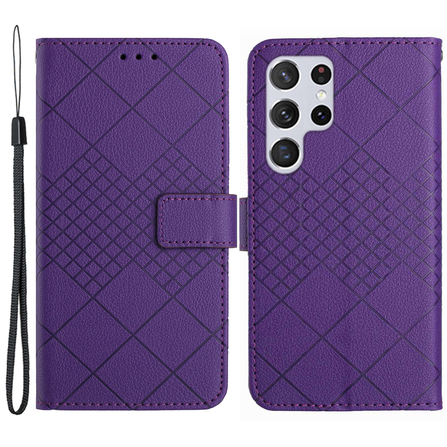 HT06 Für Samsung Galaxy S22 Ultra 5G Hülle PU Leder Anti-scratch-telefonabdeckung - Dunkelviolett, Galaxy S22 Ultra 5G
HT06 Für Samsung Galaxy S22 Ultra 5G Hülle PU Leder Anti-scratch-telefonabdeckung - Dunkelviolett, Galaxy S22 Ultra 5G