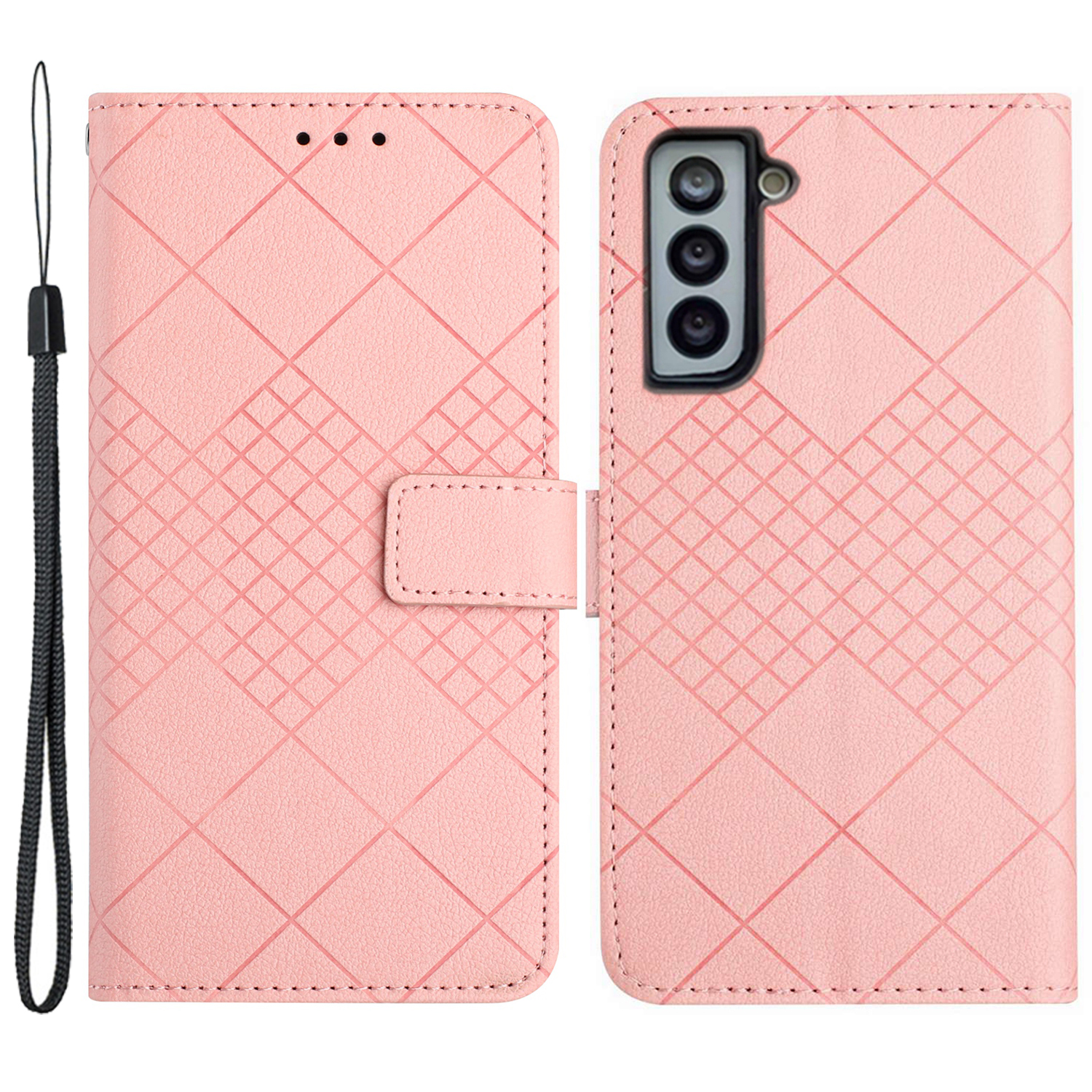 HT06 Für Samsung Galaxy S21 fe 5G Hülle PU Leder Rhombus Muster Impress - Rosa, Galaxy S21 FE 5G
HT06 Für Samsung Galaxy S21 fe 5G Hülle PU Leder Rhombus Muster Impress - Rosa, Galaxy S21 FE 5G