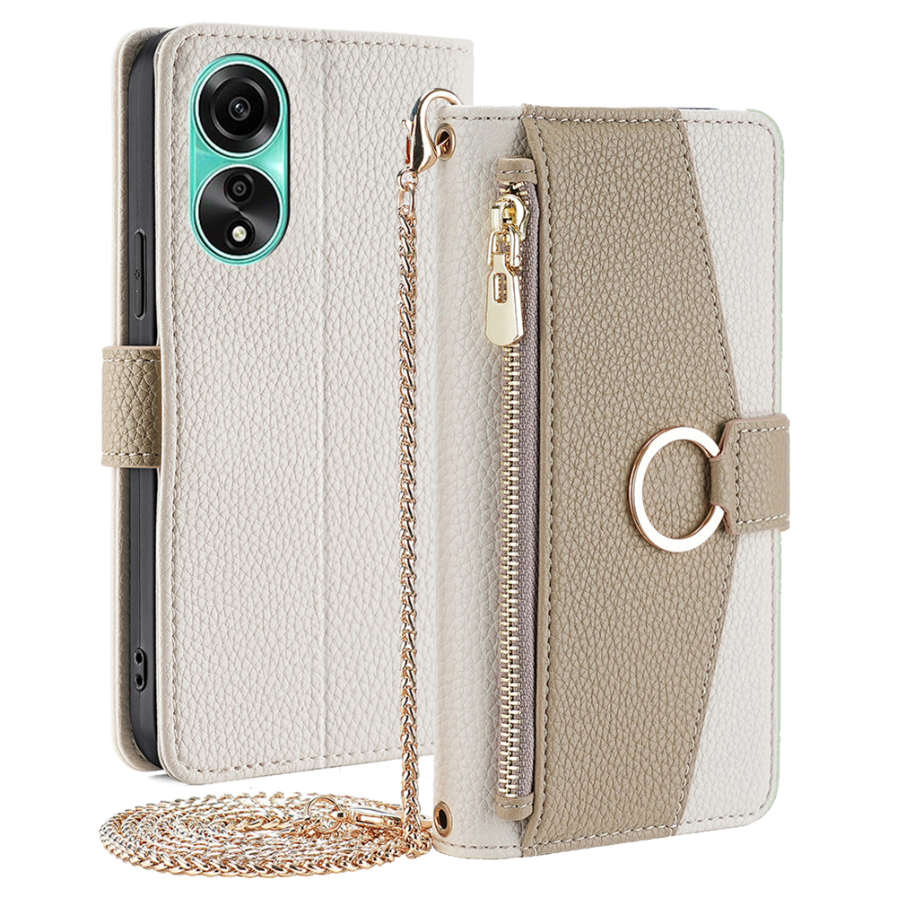 Für Oppo A78 4G Hülle Magnetische Reißverschluss Pocke PU Leder Make -up Mirror Telefonabdeckung - Weiß, Oppo A78 4G
Für Oppo A78 4G Hülle Magnetische Reißverschluss Pocke PU Leder Make -up Mirror Telefonabdeckung - Weiß, Oppo A78 4G