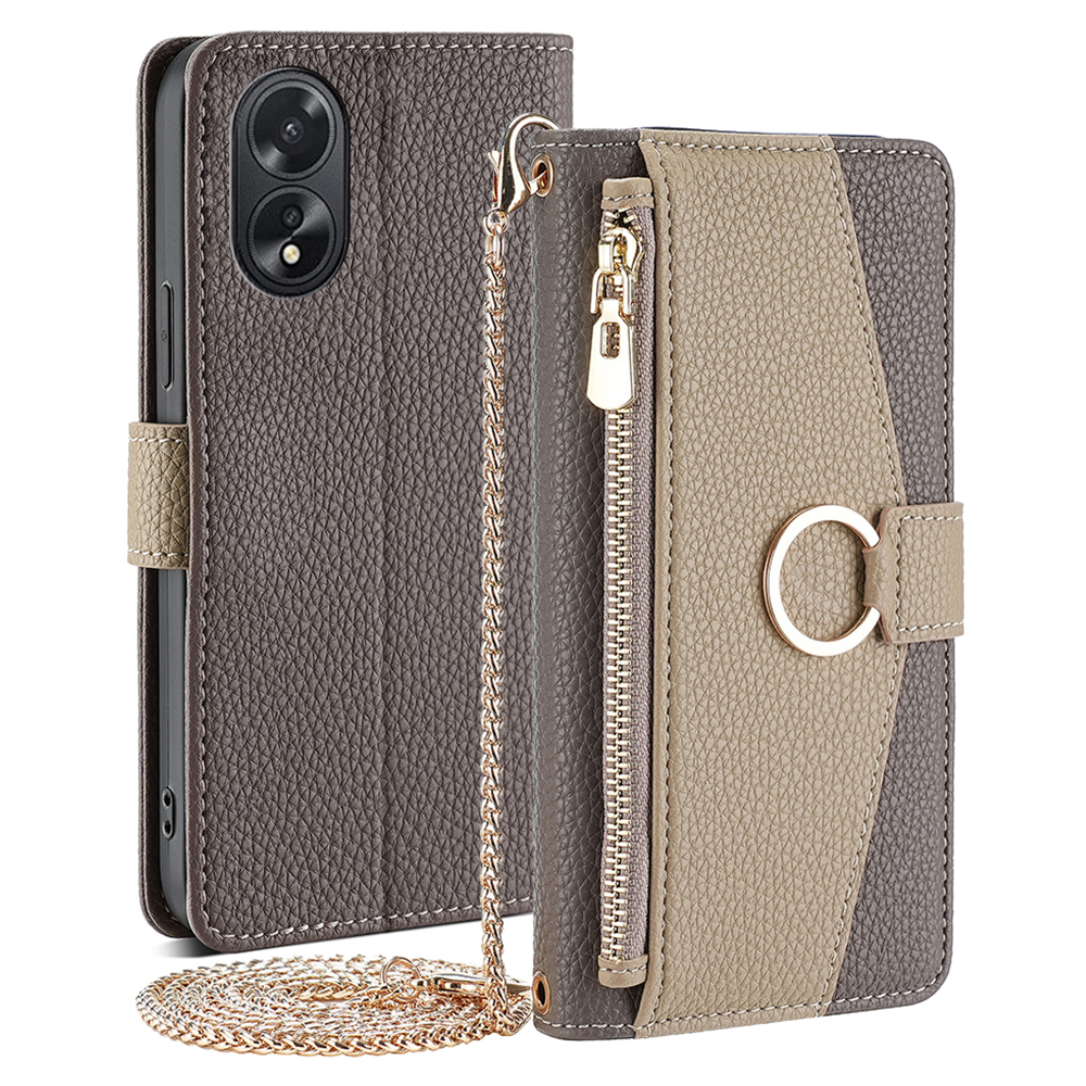 Für Oppo A38 4g / A18 4G Koffer Wallet Leder Crossbody Telefonabdeckung Mit Make -up -spiegel - Grau, Oppo A38 4G
Für Oppo A38 4g / A18 4G Koffer Wallet Leder Crossbody Telefonabdeckung Mit Make -up -spiegel - Grau, Oppo A38 4G
