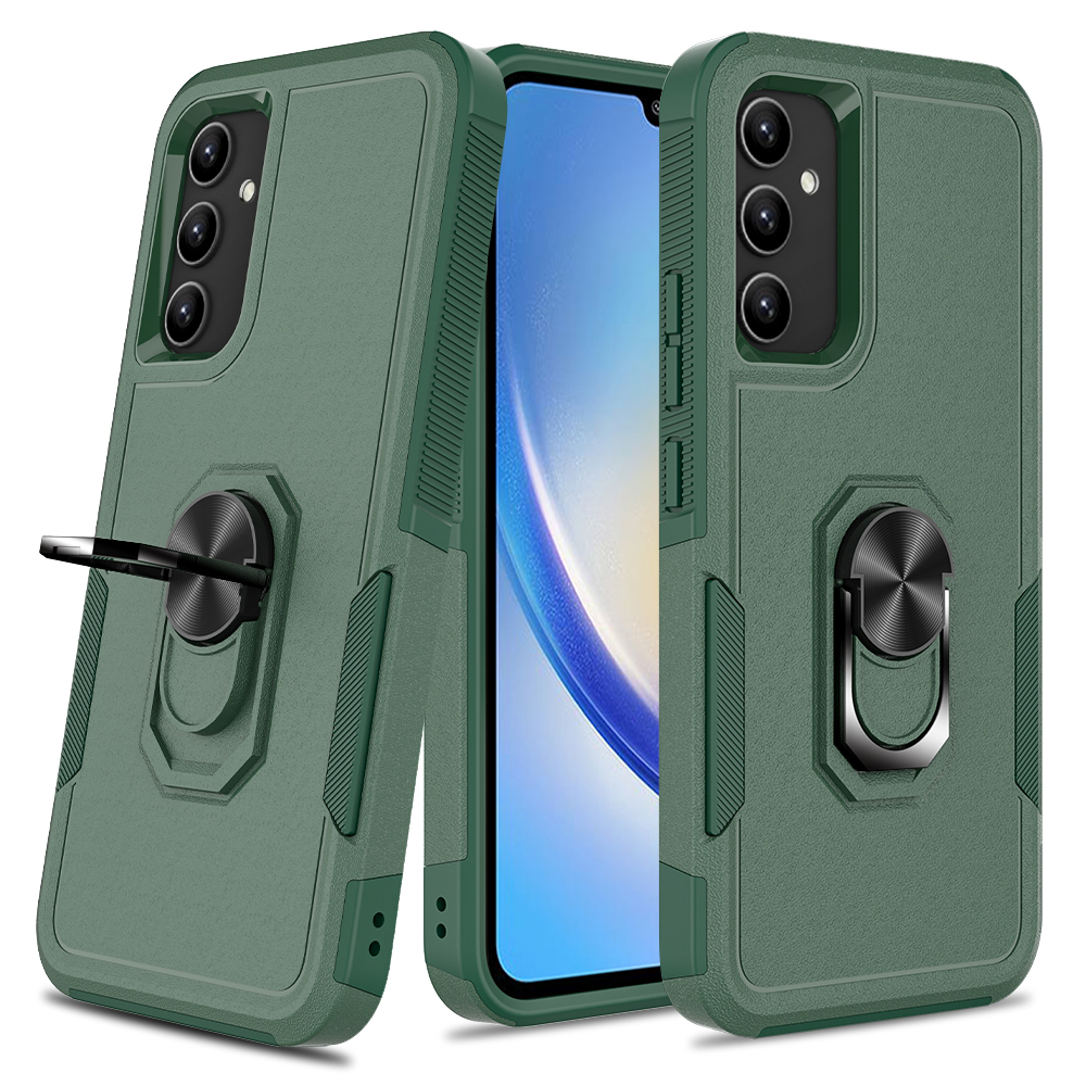 Für Samsung Galaxy A34 5G Mobilfunkkoffer Ring Kickstand Design PC+TPU Anti-scratch-abdeckung - Dunkelgrün, Galaxy A34 5G
Für Samsung Galaxy A34 5G Mobilfunkkoffer Ring Kickstand Design PC+TPU Anti-scratch-abdeckung - Dunkelgrün, Galaxy A34 5G