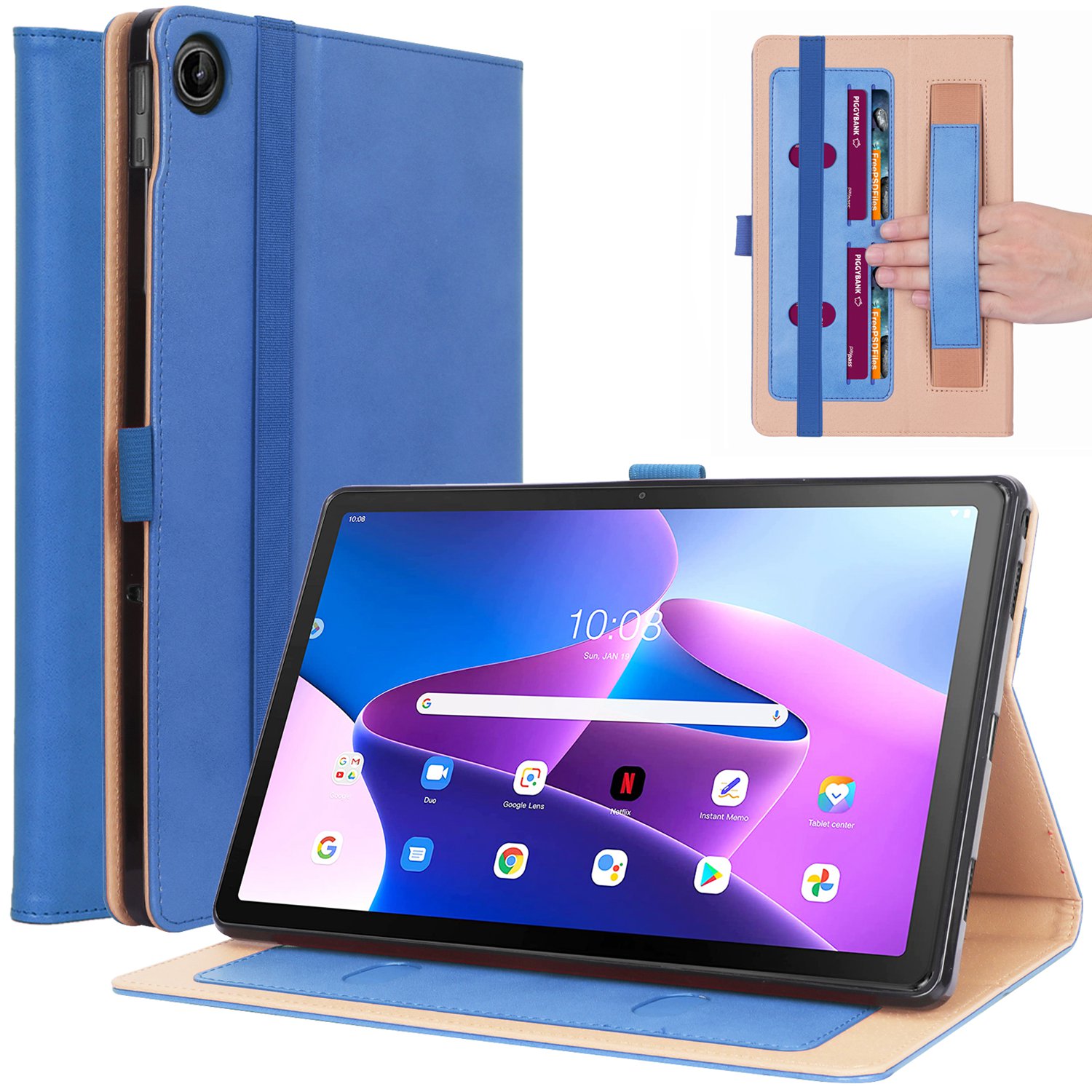 Für Lenovo Tab M10 Plus (Gen 3) Business Style Style Tablet Hülle PU Lederkartenhalter Schutzabdeckung Mit Handgurt - Blau, Lenovo Tab M10 Plus (3rd Gen)
Für Lenovo Tab M10 Plus (Gen 3) Business Style Style Tablet Hülle PU Lederkartenhalter Schutzabdeckung Mit Handgurt - Blau, Lenovo Tab M10 Plus (3rd Gen)