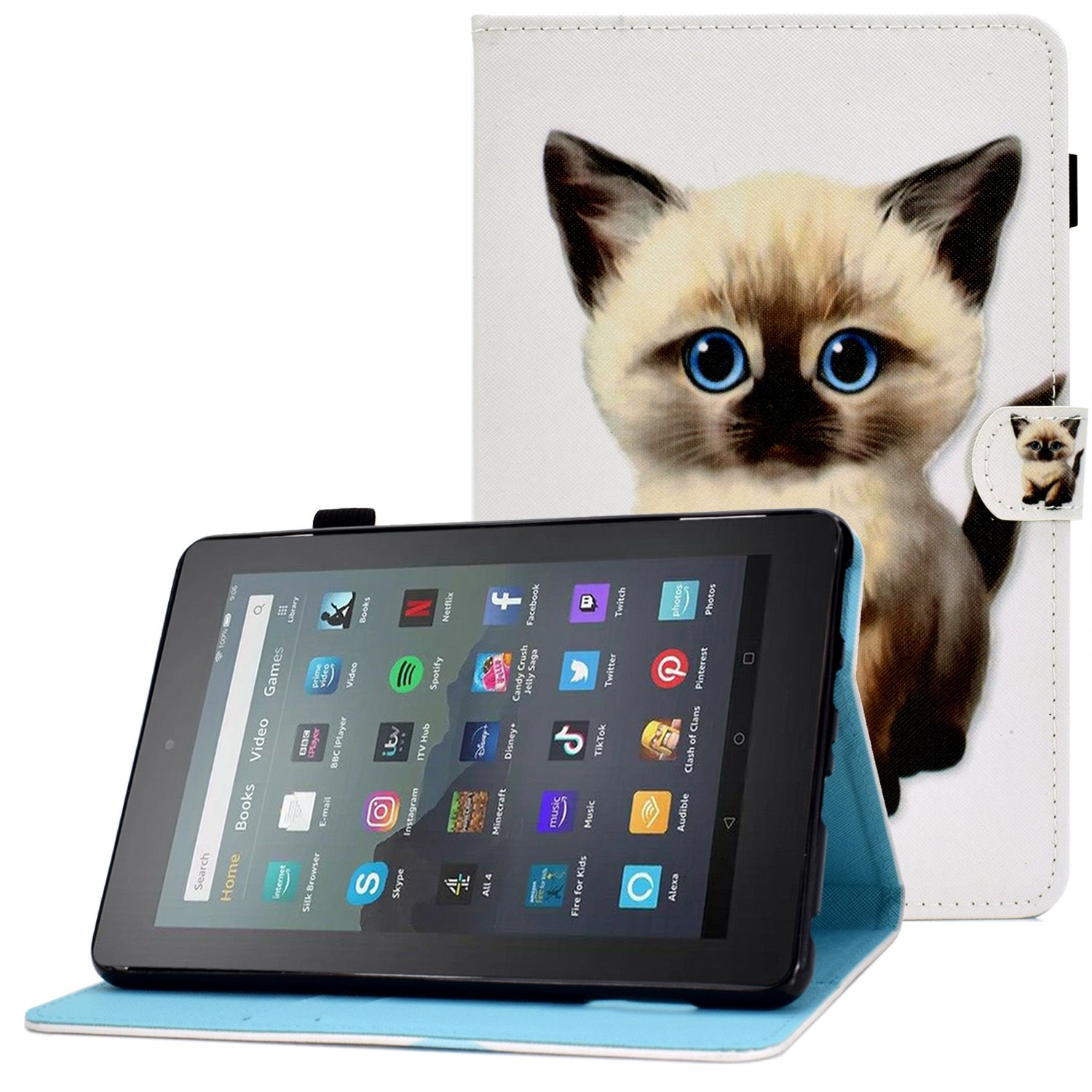 Einstellbarer Stand Tablet Hülle Für Amazon Fire 7 (2022), Stichmuster Druck PU Lederkartenhalter Schutzabdeckung - Süße Katze, Amazon Fire 7 (2022)
Einstellbarer Stand Tablet Hülle Für Amazon Fire 7 (2022), Stichmuster Druck PU Lederkartenhalter Schutzabdeckung - Süße Katze, Amazon Fire 7 (2022)