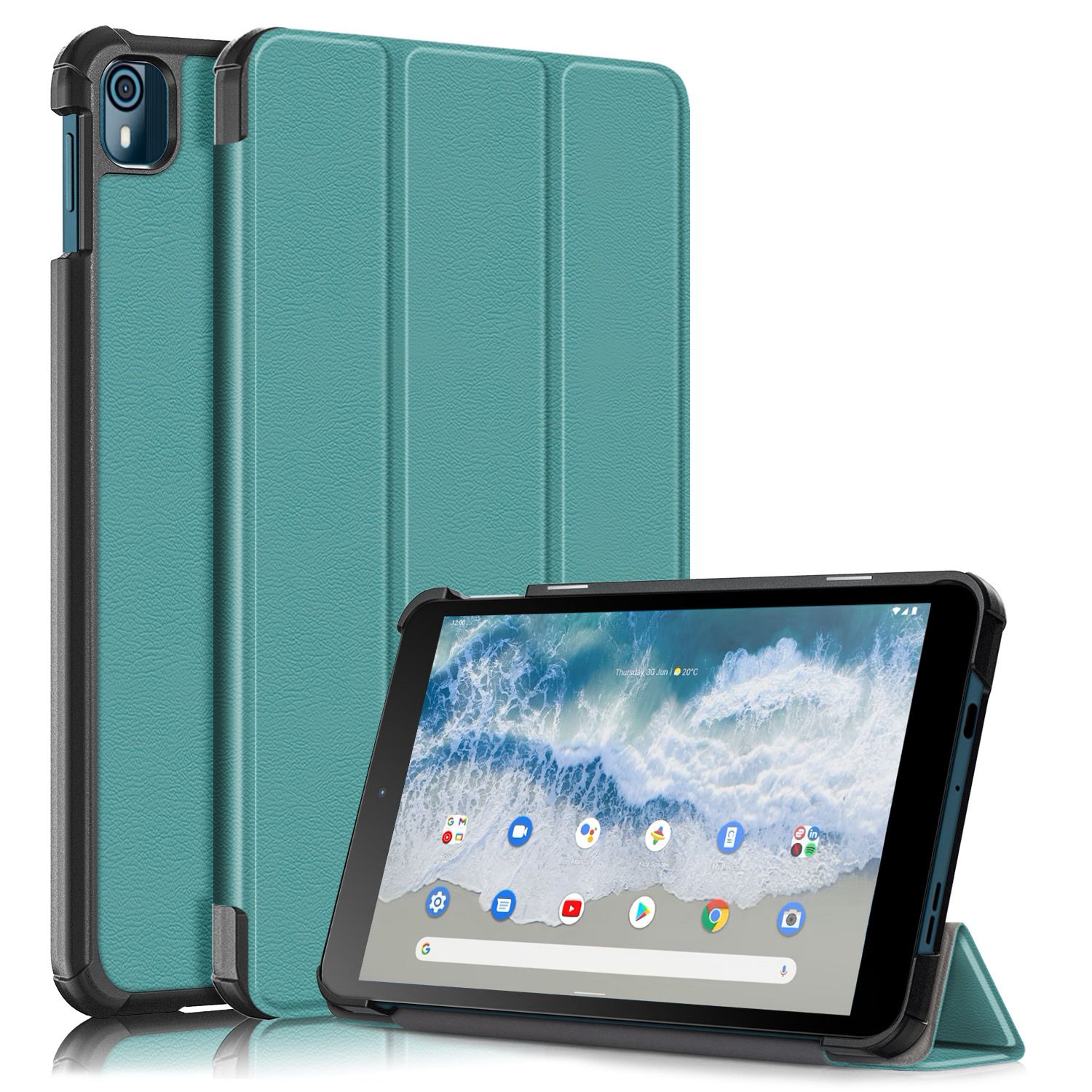 Für Nokia T10 (2022) 8 Zoll PU Lederschockdicht Anti-wear-schutzhülle Tri-fold Stand Tablet Deckung - Schwarzgrün, Nokia T10
Für Nokia T10 (2022) 8 Zoll PU Lederschockdicht Anti-wear-schutzhülle Tri-fold Stand Tablet Deckung - Schwarzgrün, Nokia T10