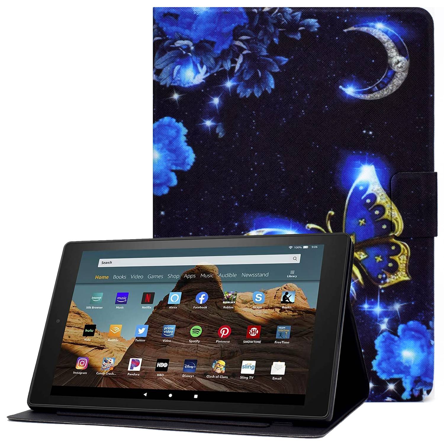 Für Amazon Fire HD 10 (2015) /(2017) /(2019) Muster Drucktablettenabdeckungskarten -slots PU Leder Magnetic Clasp Stand Hülle - Blauer Schmetterling, Amazon Fire HD 10 (2015)
Für Amazon Fire HD 10 (2015) /(2017) /(2019) Muster Drucktablettenabdeckungskarten -slots PU Leder Magnetic Clasp Stand Hülle - Blauer Schmetterling, Amazon Fire HD 10 (2015)