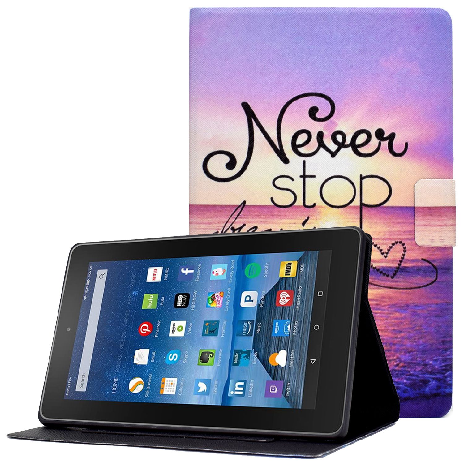 Für Amazon Fire HD 8 (2016) /(2017) /(2018) PU Leder Klappständer Abdeckungsmuster Druckmagnetablettenhülle Mit Kartenhalter - Meerwasser, Amazon Fire HD 8 (2016)
Für Amazon Fire HD 8 (2016) /(2017) /(2018) PU Leder Klappständer Abdeckungsmuster Druckmagnetablettenhülle Mit Kartenhalter - Meerwasser, Amazon Fire HD 8 (2016)