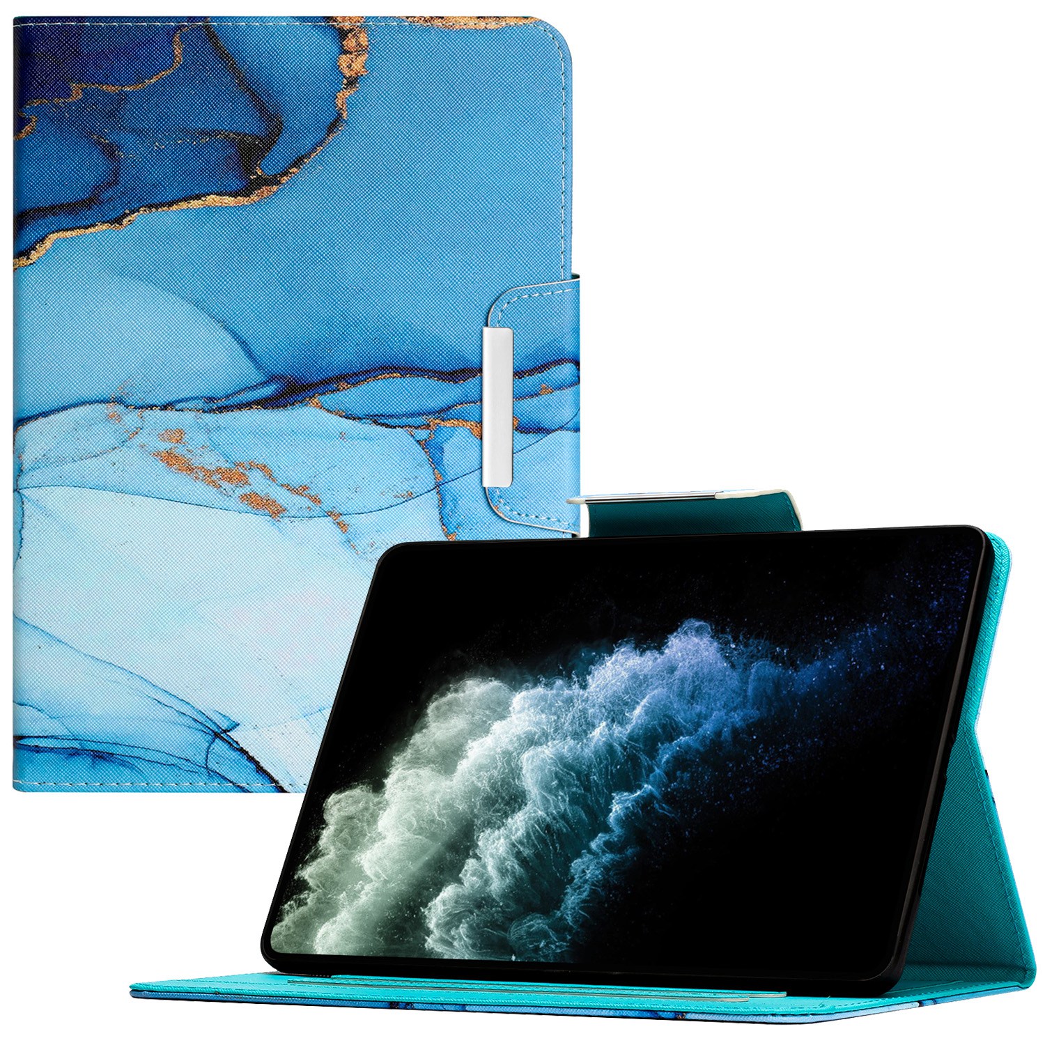 Musterdruck PU Leder Hülle Für Lenovo Pad Pro 2022 Cross Textur Anti-rutsch-tablet-hülle Stehlblatt Folio Cover Mit Kartenhalter - Cyan Marmor, Lenovo Pad Pro 2022
Musterdruck PU Leder Hülle Für Lenovo Pad Pro 2022 Cross Textur Anti-rutsch-tablet-hülle Stehlblatt Folio Cover Mit Kartenhalter - Cyan Marmor, Lenovo Pad Pro 2022