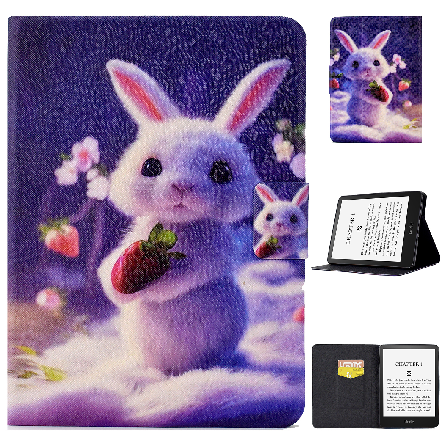 Für Amazon Kindle Paperwhite 5 (2021) Kartenhalter E-reader Schutzhülle Pu-leder-musterständer Cover - Erdbeerhasen, Amazon Kindle Paperwhite 5 (2021)
Für Amazon Kindle Paperwhite 5 (2021) Kartenhalter E-reader Schutzhülle Pu-leder-musterständer Cover - Erdbeerhasen, Amazon Kindle Paperwhite 5 (2021)