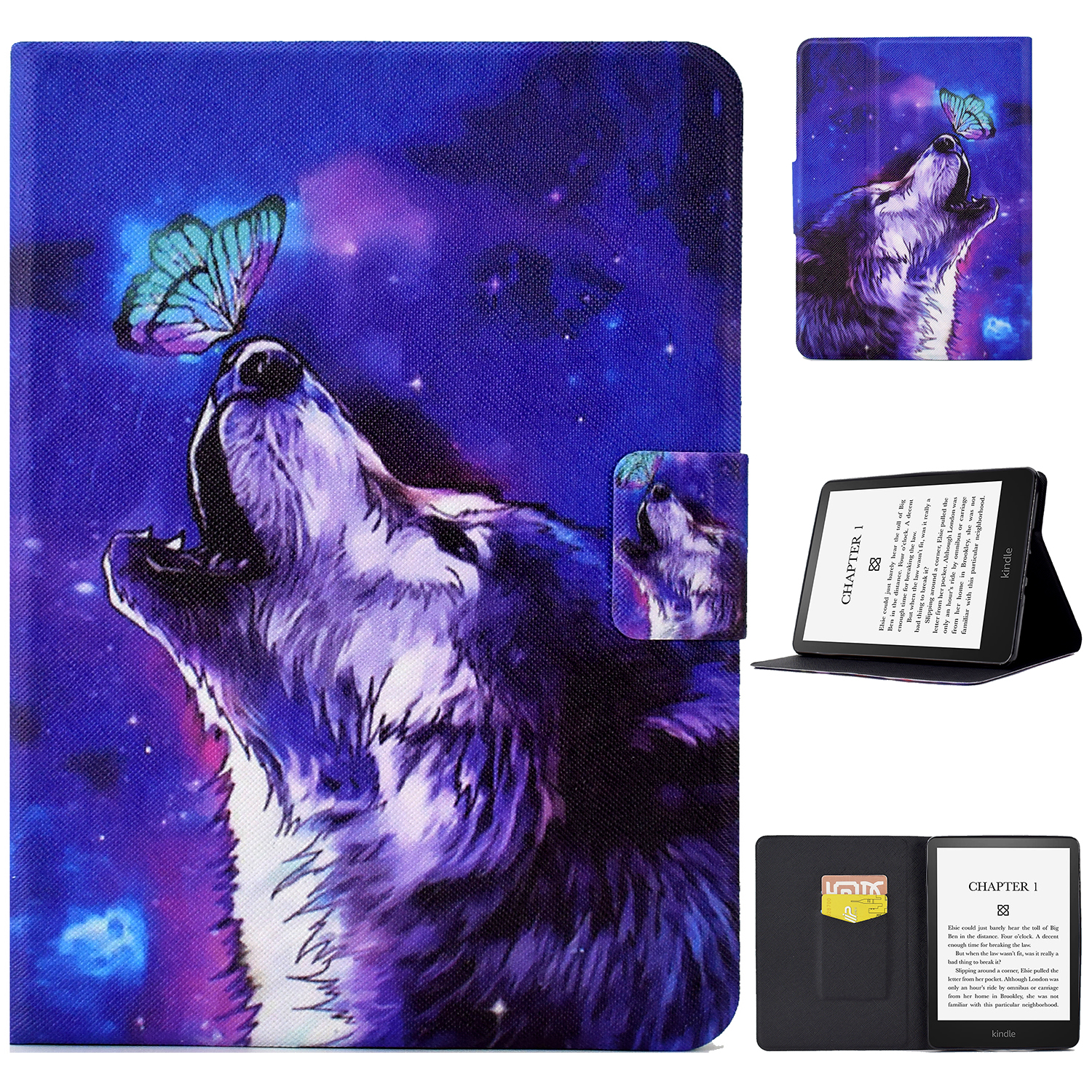Für Amazon Kindle Paperwhite 5 (2021) Kartenhalter E-reader Schutzhülle Pu-leder-musterständer Cover - Schmetterling Und Wolf, Amazon Kindle Paperwhite 5 (2021)
Für Amazon Kindle Paperwhite 5 (2021) Kartenhalter E-reader Schutzhülle Pu-leder-musterständer Cover - Schmetterling Und Wolf, Amazon Kindle Paperwhite 5 (2021)