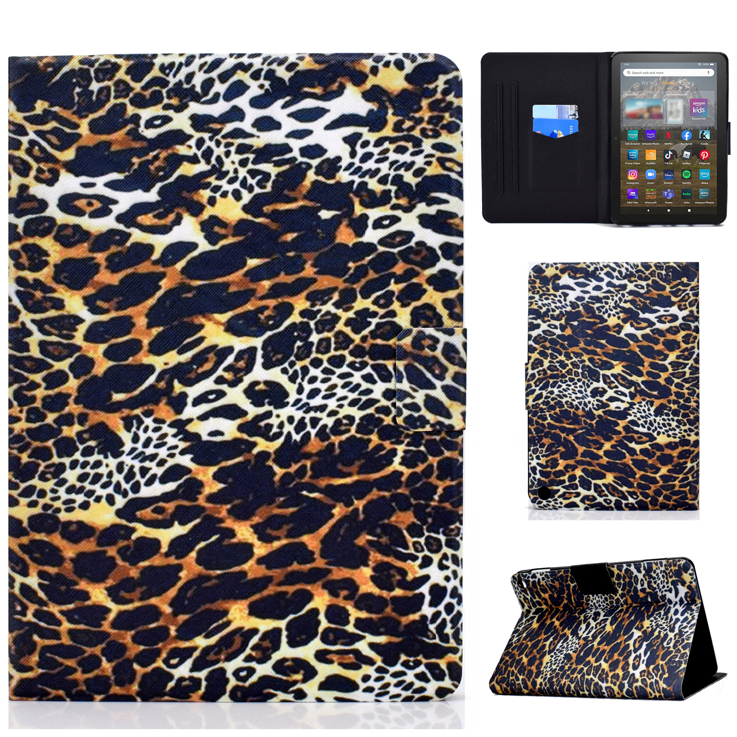 Für Amazon Fire HD 8 (2022) PU Leder Magnetische Schutzabdeckungsmuster -druckständer Kartenhalter Folio Tablet Hülle - Leopard, Amazon Fire HD 8 (2022)
Für Amazon Fire HD 8 (2022) PU Leder Magnetische Schutzabdeckungsmuster -druckständer Kartenhalter Folio Tablet Hülle - Leopard, Amazon Fire HD 8 (2022)