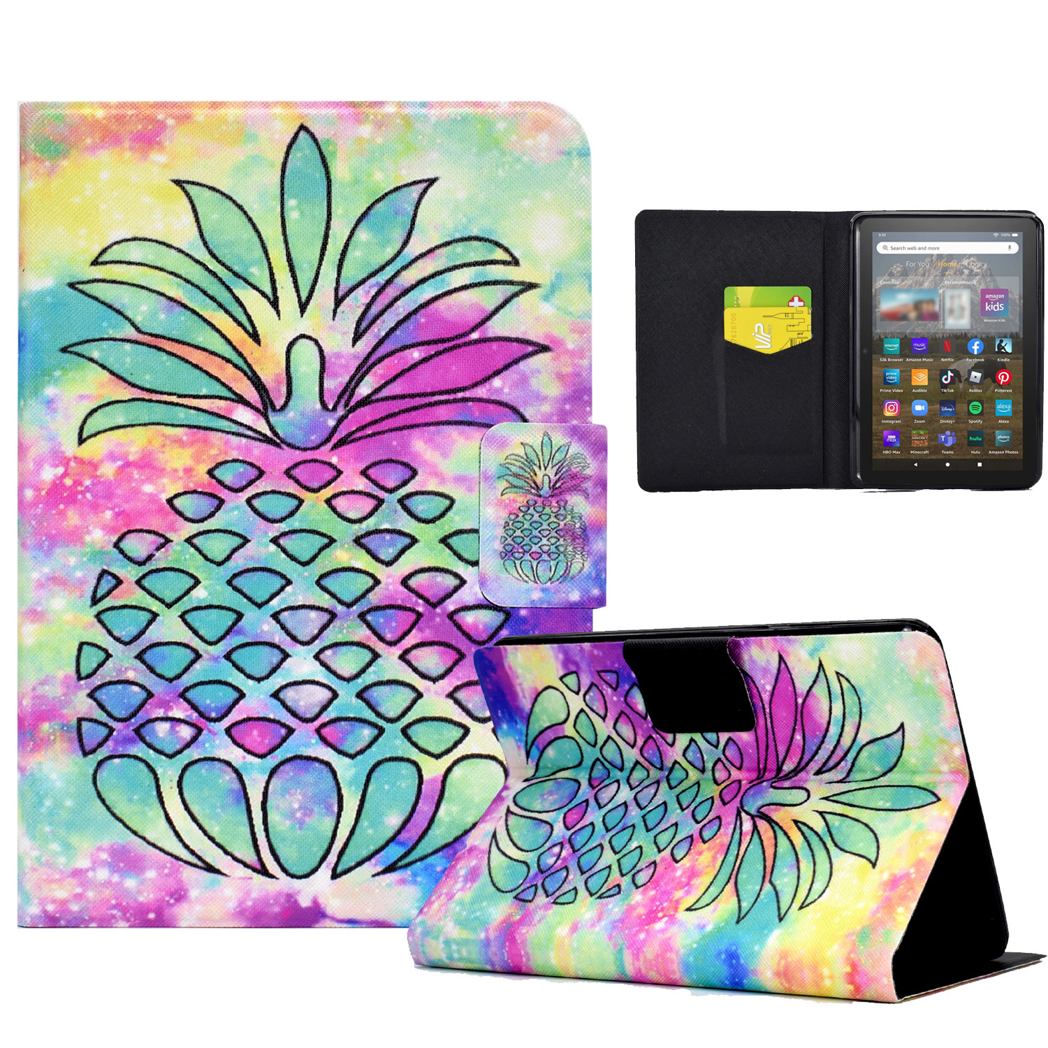 Für Amazon Kindle 11. Gen (2022) Folio Flip PU Leder -deckungsmuster -druckkartenhalter -schutz Tablet Case - Bunte Ananas, Amazon Kindle 11th Gen (2022)
Für Amazon Kindle 11. Gen (2022) Folio Flip PU Leder -deckungsmuster -druckkartenhalter -schutz Tablet Case - Bunte Ananas, Amazon Kindle 11th Gen (2022)