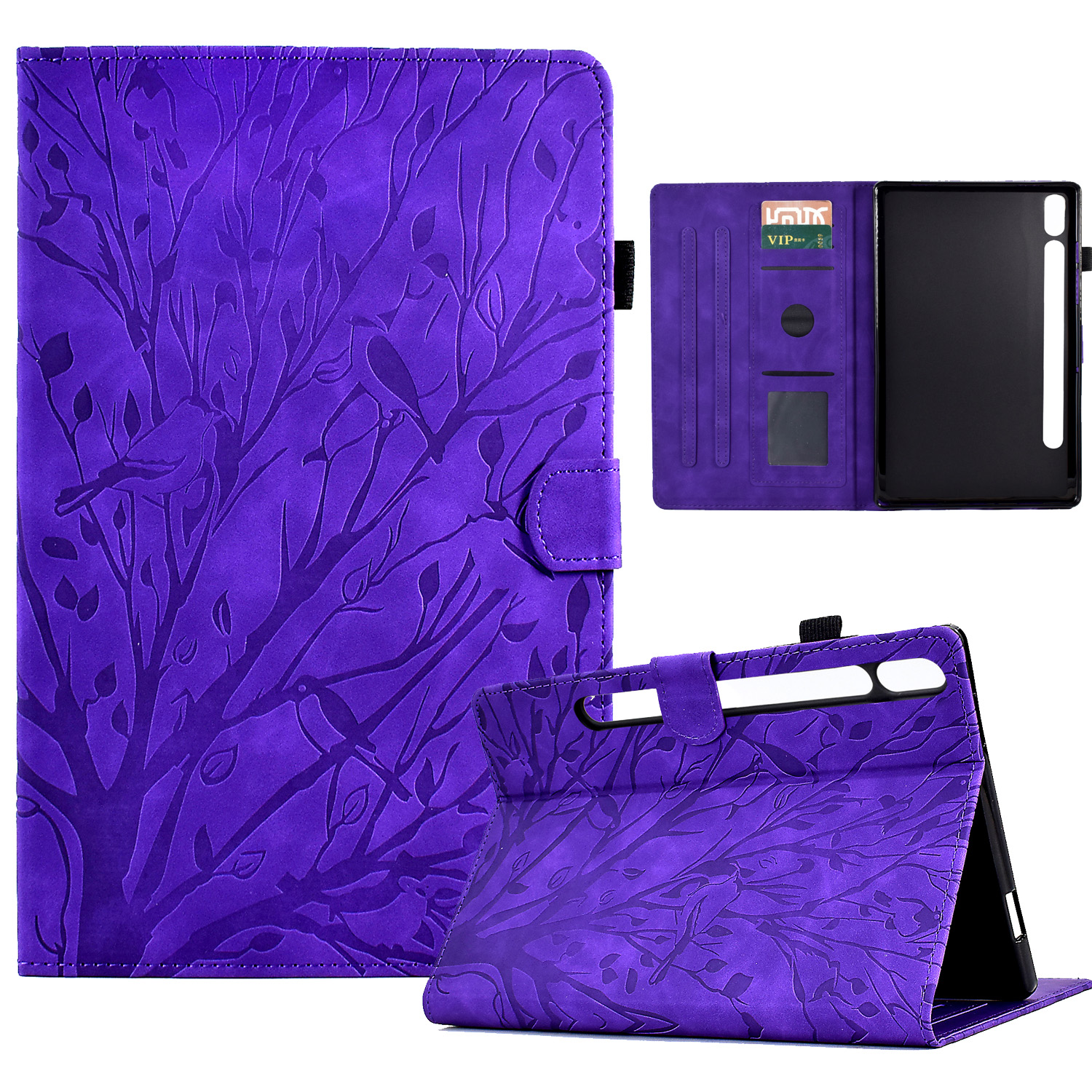 Für Samsung Galaxy Tab S8 X700 X706 / S7 T870 T875 Kartenhalter Stand Tablet Hülle Gedruckte Baumlederabdeckung - Lila, Galaxy Tab S8
Für Samsung Galaxy Tab S8 X700 X706 / S7 T870 T875 Kartenhalter Stand Tablet Hülle Gedruckte Baumlederabdeckung - Lila, Galaxy Tab S8