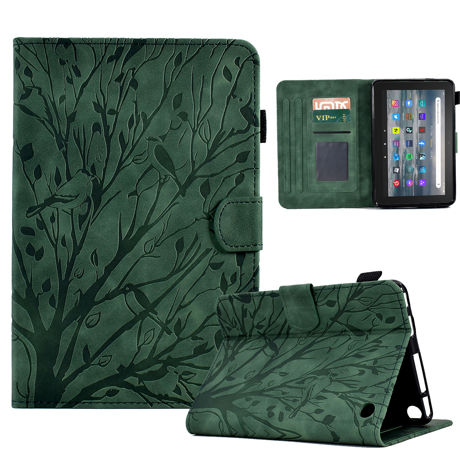 Für Amazon Fire 7 (2022) Standkartenhalter Tablet Hülle Geprägte Baumleder -tablet -abdeckung - Grün, Amazon Fire 7 (2022)
Für Amazon Fire 7 (2022) Standkartenhalter Tablet Hülle Geprägte Baumleder -tablet -abdeckung - Grün, Amazon Fire 7 (2022)