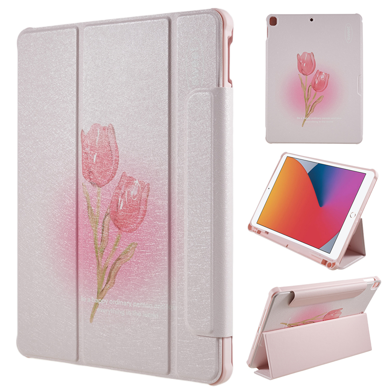 für ipad 10.2 (2021) /(2019) / 10.2 (2020) / ipad pro 10,5-zoll (2017) abnehmbarer tablet-leder-ledermuster-druckständer cover - tulpe, iPad 10.2 (2021)
für ipad 10.2 (2021) /(2019) / 10.2 (2020) / ipad pro 10,5-zoll (2017) abnehmbarer tablet-leder-ledermuster-druckständer cover - tulpe, iPad 10.2 (2021)