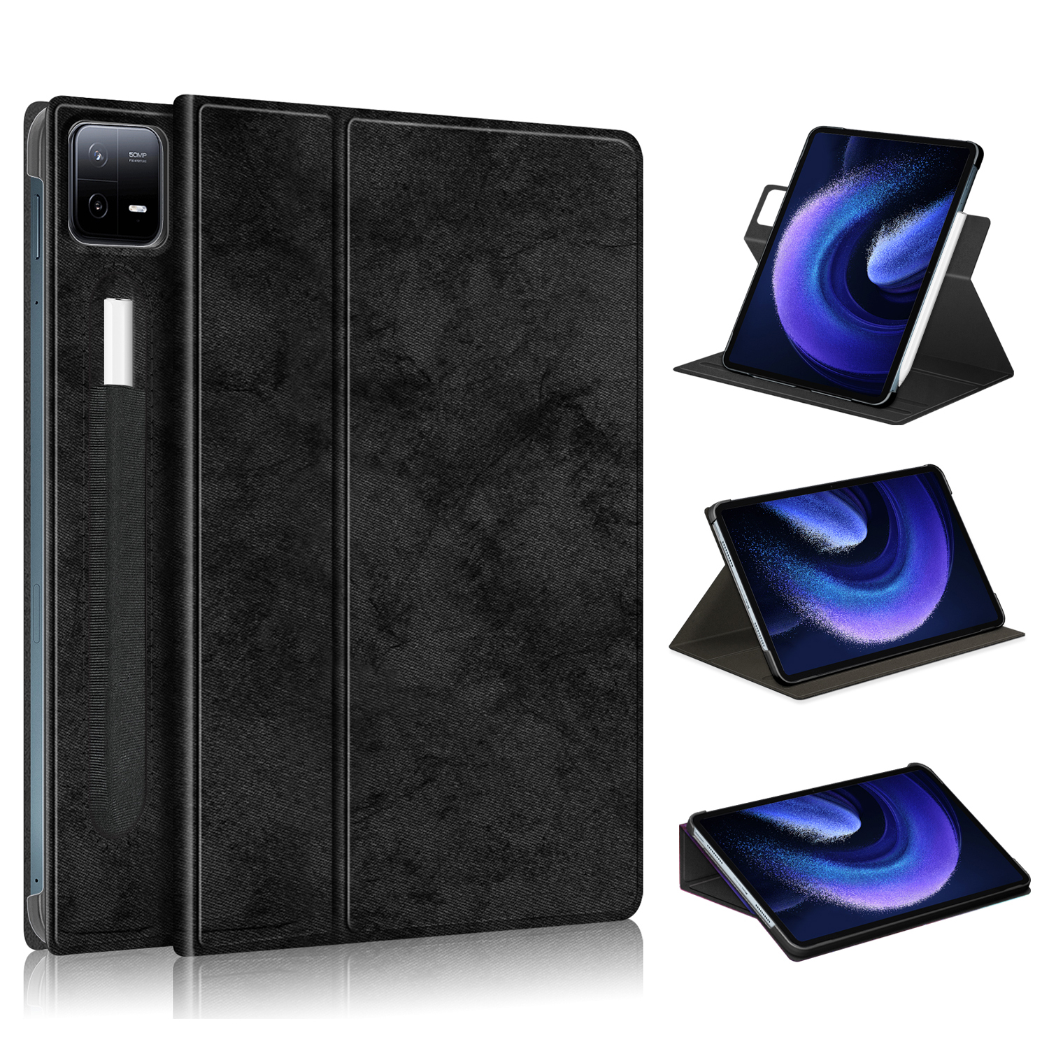 Für Xiaomi Pad 6 Pro Rotary Stand Leder Hülle Stifthalter Design Tablet Drop-proof-abdeckung - Schwarz, Xiaomi Pad 6 Pro
Für Xiaomi Pad 6 Pro Rotary Stand Leder Hülle Stifthalter Design Tablet Drop-proof-abdeckung - Schwarz, Xiaomi Pad 6 Pro