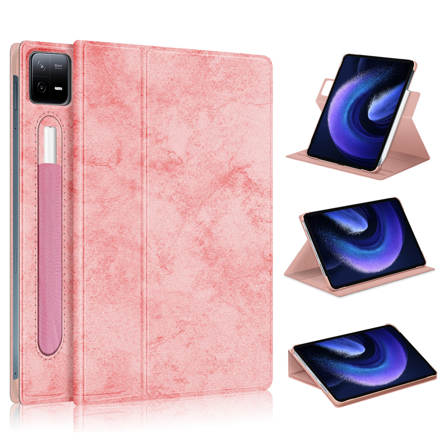 Für Xiaomi Pad 6 Pro Rotary Stand Leder Hülle Stifthalter Design Tablet Drop-proof-abdeckung - Rosa, Xiaomi Pad 6 Pro
Für Xiaomi Pad 6 Pro Rotary Stand Leder Hülle Stifthalter Design Tablet Drop-proof-abdeckung - Rosa, Xiaomi Pad 6 Pro