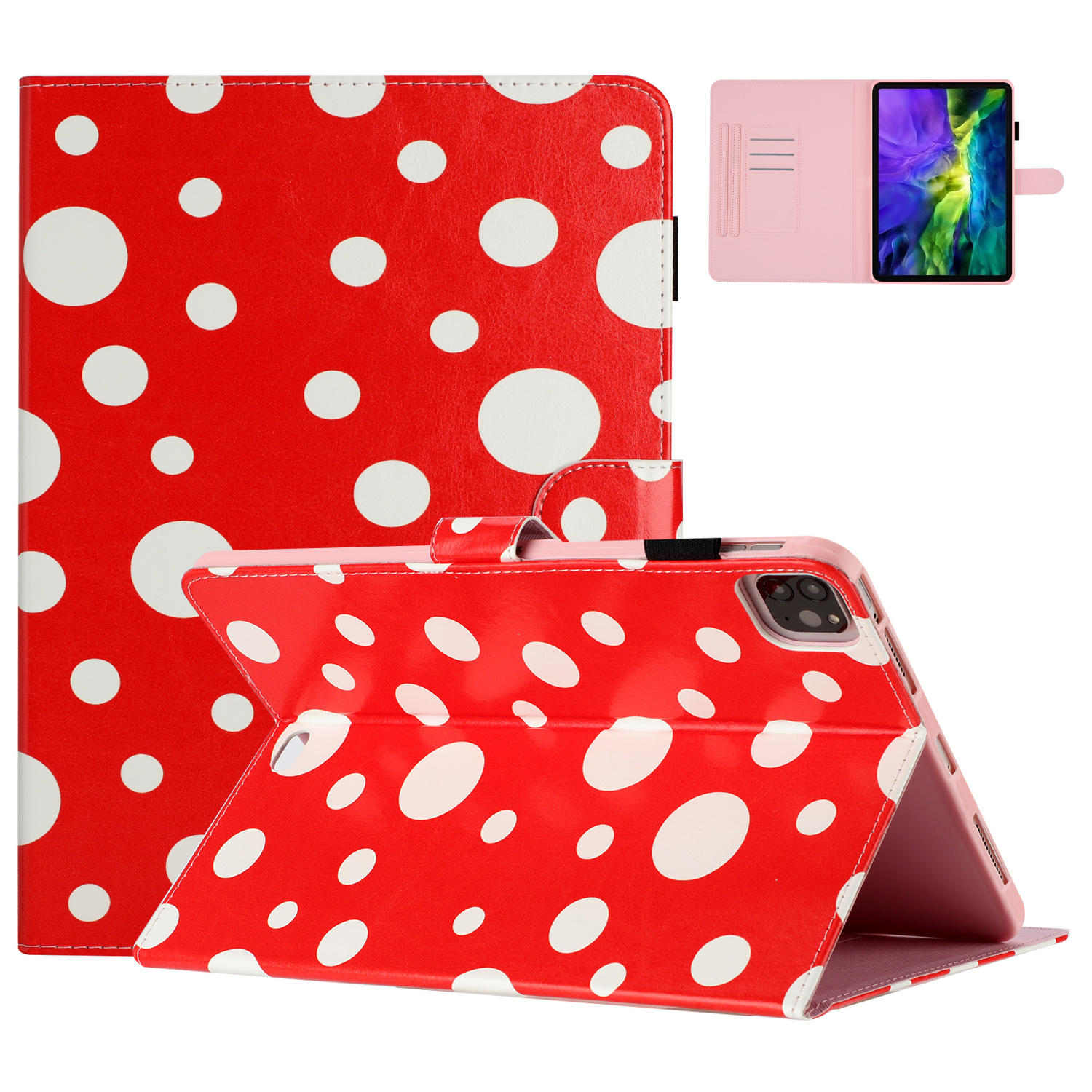 für ipad pro 11-zoll (2018) /(2020) /(2021) /(2022) / ipad 10.9 (2022) stoßdämpfer hülle dot druck pu leder tablet cover - rot / weißer punkt, iPad Air (2022)
für ipad pro 11-zoll (2018) /(2020) /(2021) /(2022) / ipad 10.9 (2022) stoßdämpfer hülle dot druck pu leder tablet cover - rot / weißer punkt, iPad Air (2022)